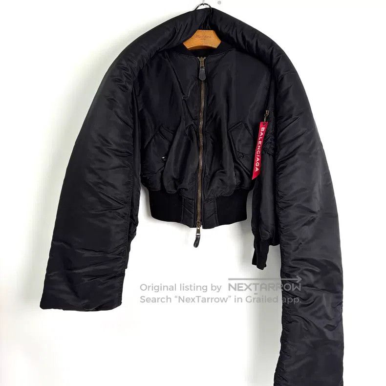 Balenciaga Balenciaga Black Flight Jacket Size XS / US 0-2 / IT 36-38 - 1 Thumbnail