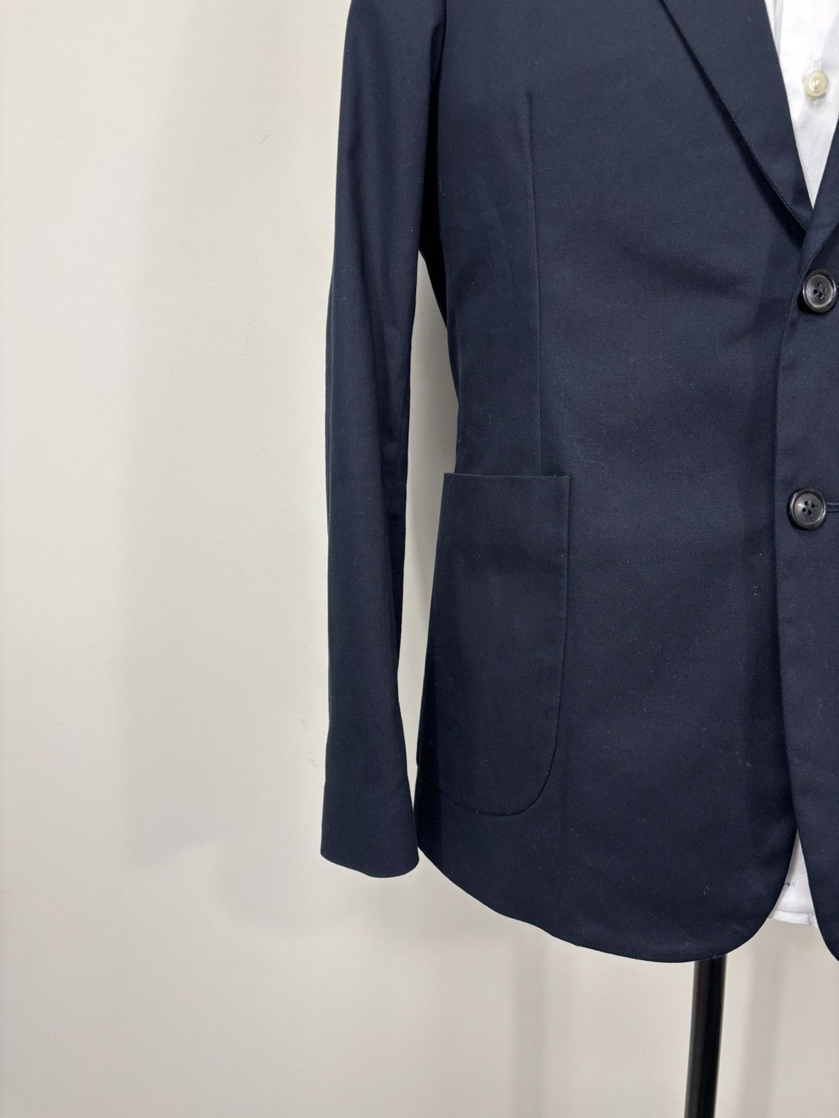 Grifoni Mauro Grifoni Men’s Navy Blue 2-Piece Cotton Stretch Suit Size 42R - 4 Thumbnail
