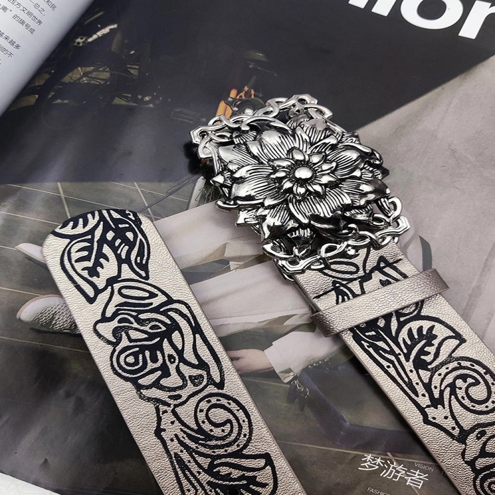 Other Floral Design Leather Belts with Unique Buckles Size ONE SIZE - 8 Thumbnail