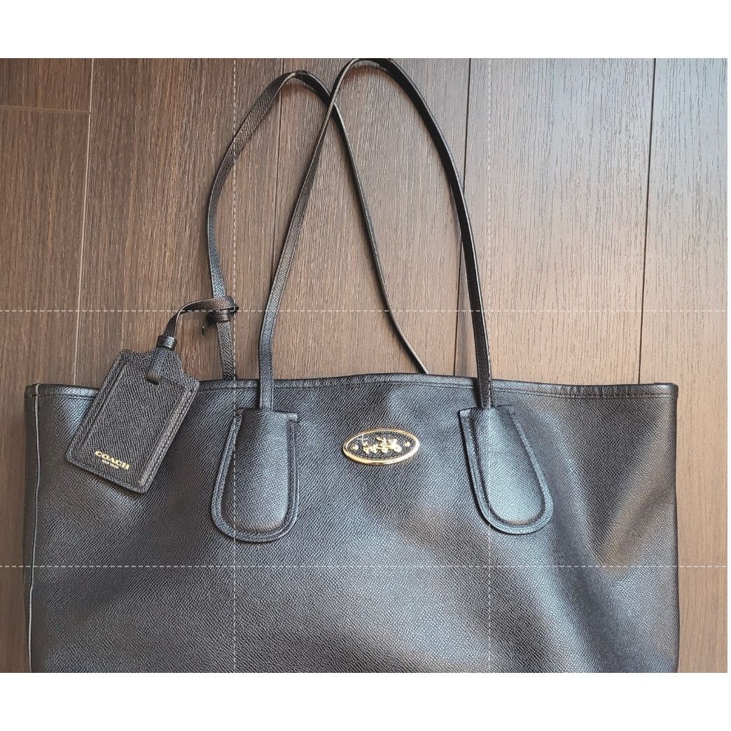 Coach Authenticated Black Leather Coach Tote F1473-33581 Shoulder Size ONE SIZE - 14 Thumbnail