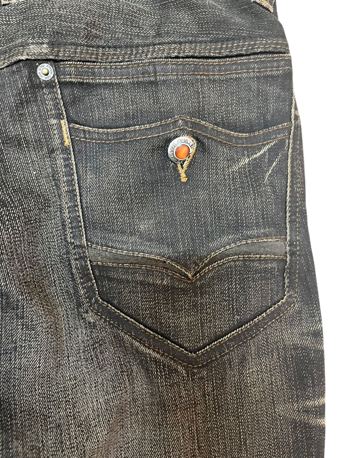 Le Grande Bleu (L.G.B.) Vintage Nicole Club For Men Flare Seditionaries Punk Denim Size US 32 / EU 48 - 9 Thumbnail