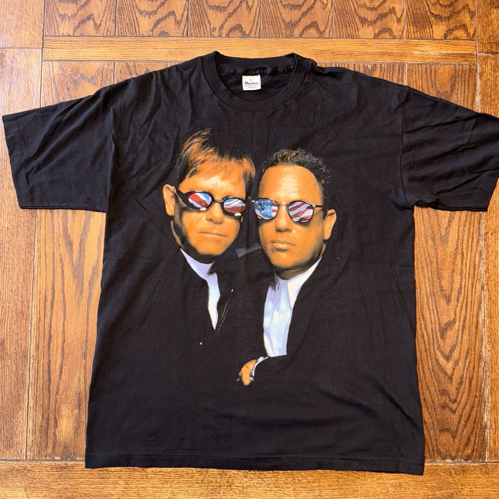 Vintage VINTAGE Elton John Billy Joel Summer of 94 Graphic Tour Shirt XL Black USA Mens T-Shirt 90s Band Music Concert Tee Double-Sided Size US XL / EU 56 / 4 - 2 Thumbnail