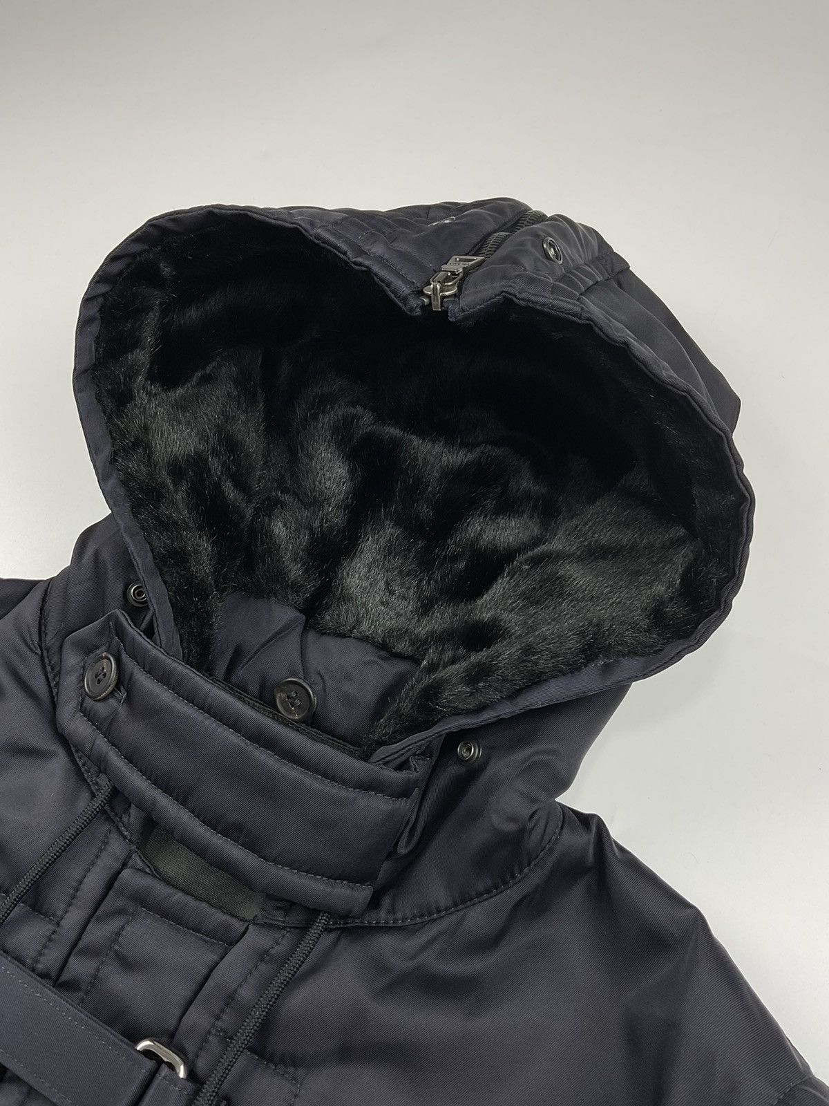 Prada Prada BLack Tab Fur Hood Utility Jacket Size US M / EU 48-50 / 2 - 12 Thumbnail