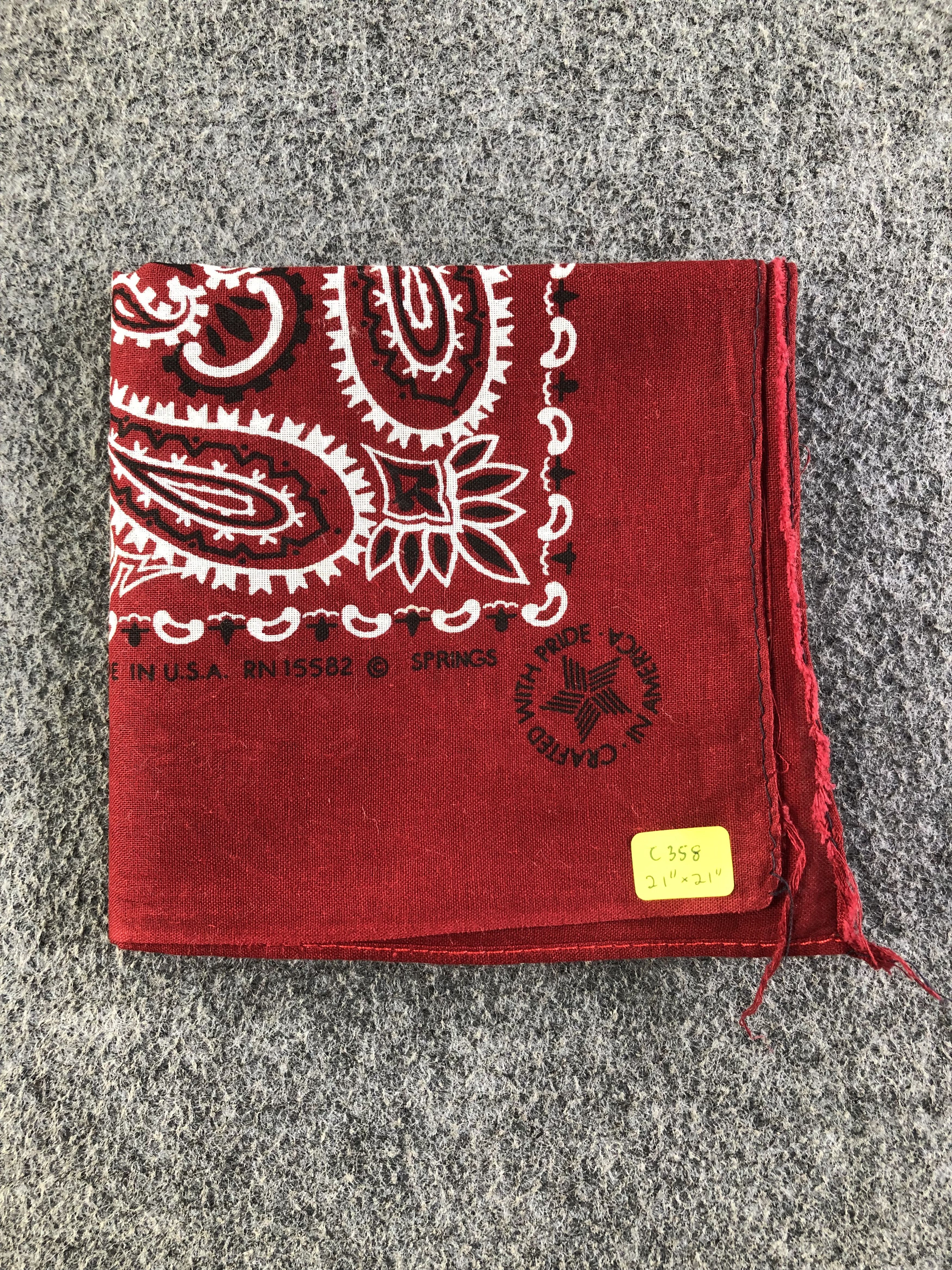 Vintage Paislee Handkerchief / Bandana / Neckerchief C358 Size ONE SIZE - 7 Thumbnail