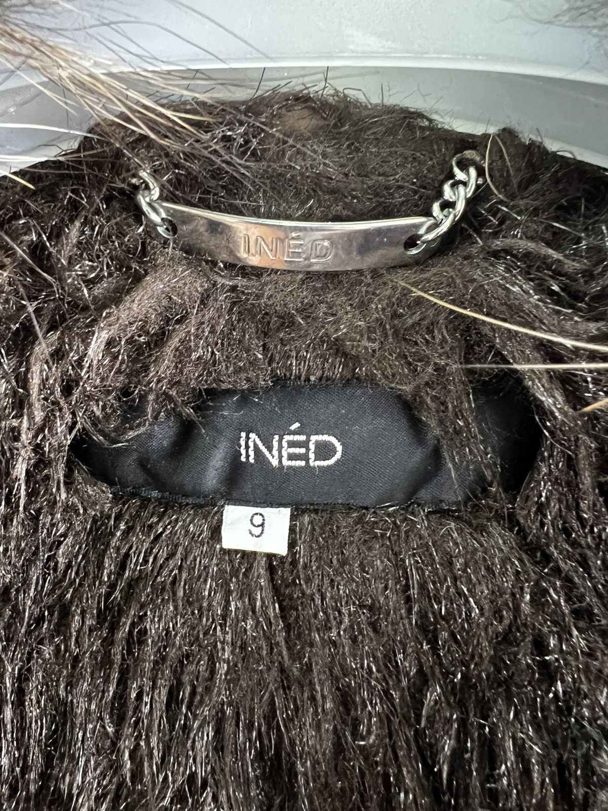 Japanese Brand 🔥 INED japanese fur lined longcoat fox fur collar Size S / US 4 / IT 40 - 8 Thumbnail