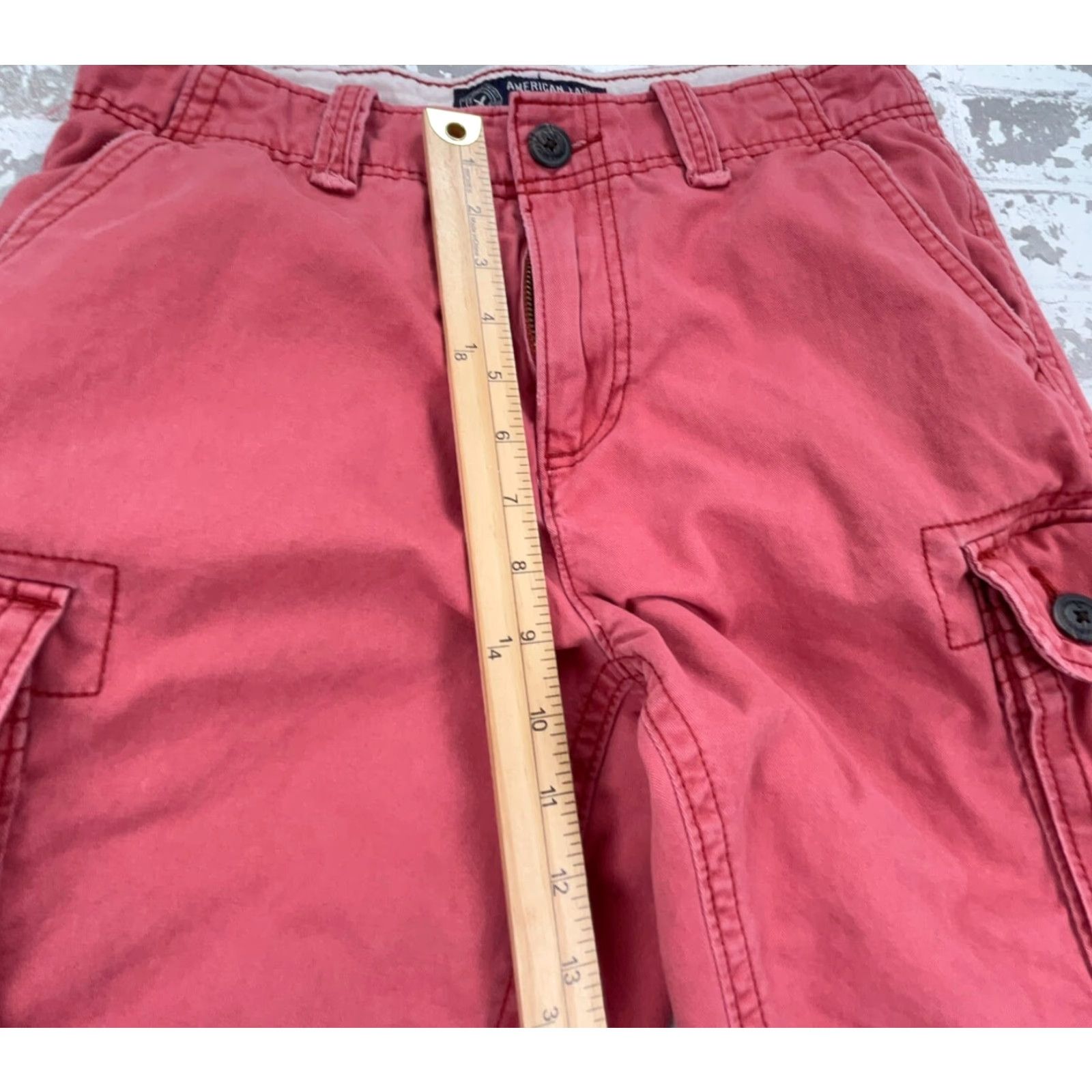 American Eagle Outfitters VINTAGE American Eagle Outfitters Cargo Shorts Men 30 Pink Red Khaki Twill Dad Preppy AEO VTG Y2K Size US 30 / EU 46 - 7 Thumbnail