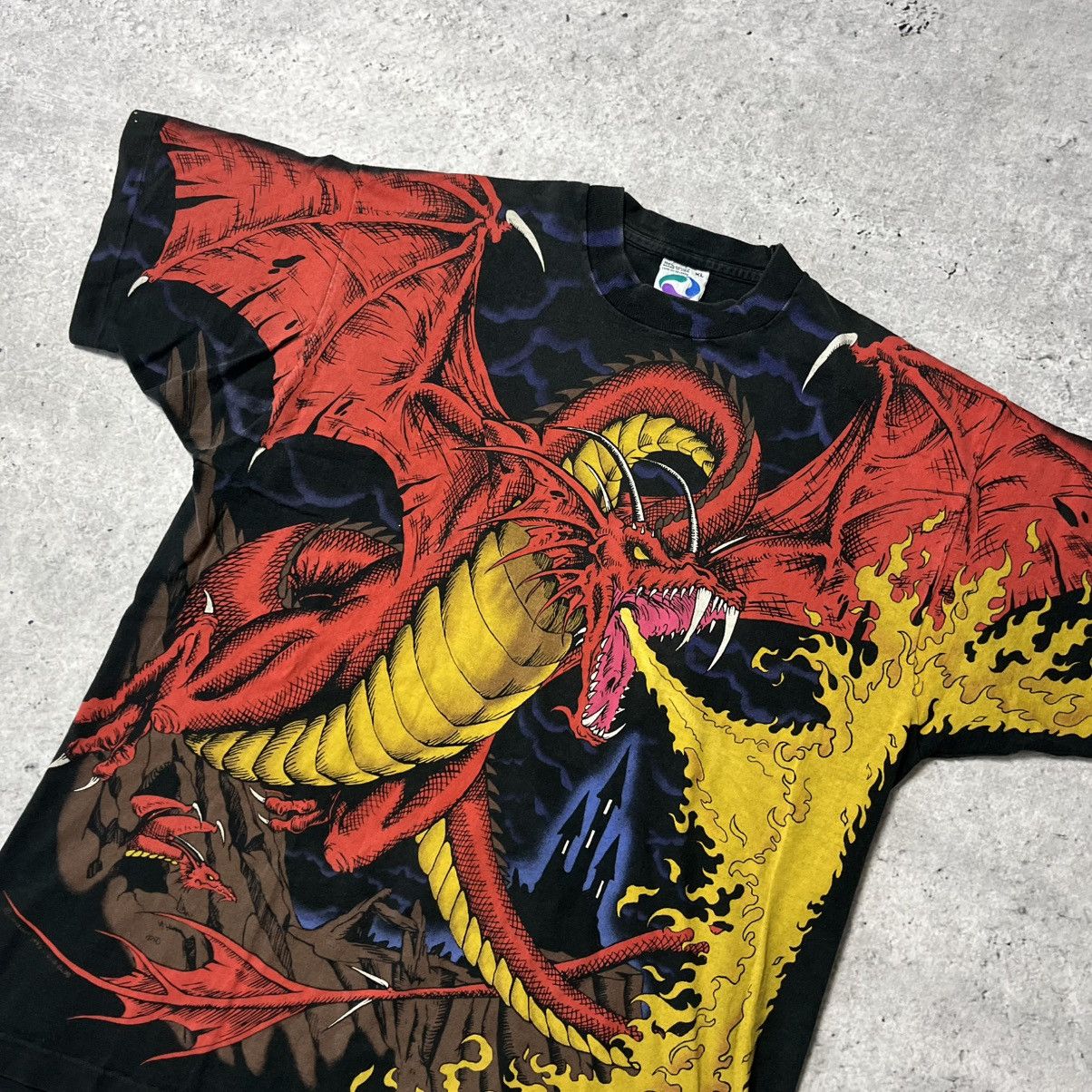 Liquid Blue Vintage Liquid Blue dragon tee single stitch 90s usa Size US XL / EU 56 / 4 - 3 Thumbnail