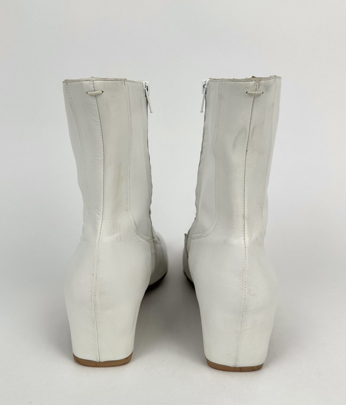Maison Margiela Maison Margiela - Line 22 Boot Heels White Leather Side Zip Size US 9 / IT 39 - 2 Thumbnail