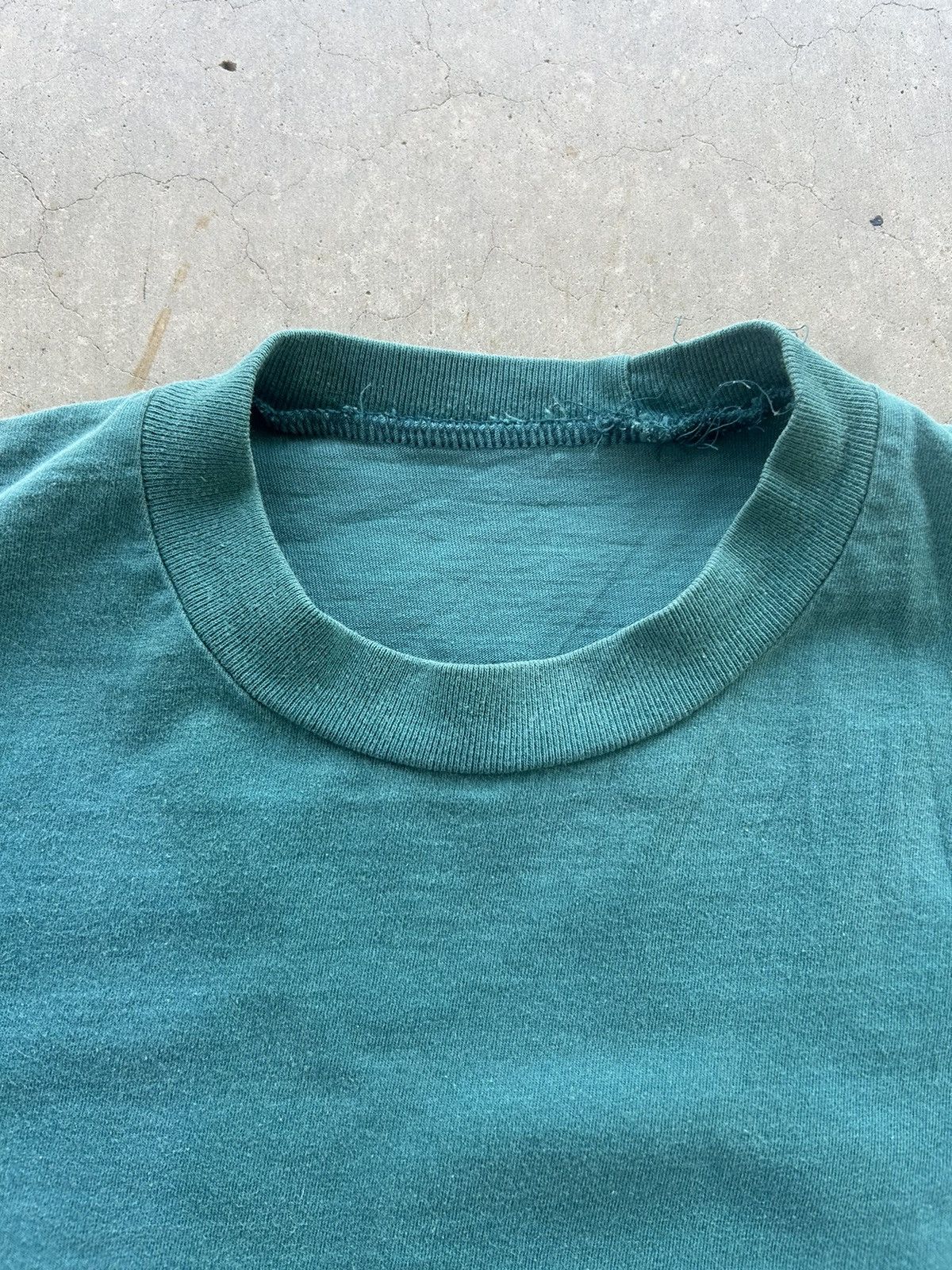Vintage Vintage Selvedge Sunfaded Aqua Blank T Shirt Size US M / EU 48-50 / 2 - 3 Thumbnail