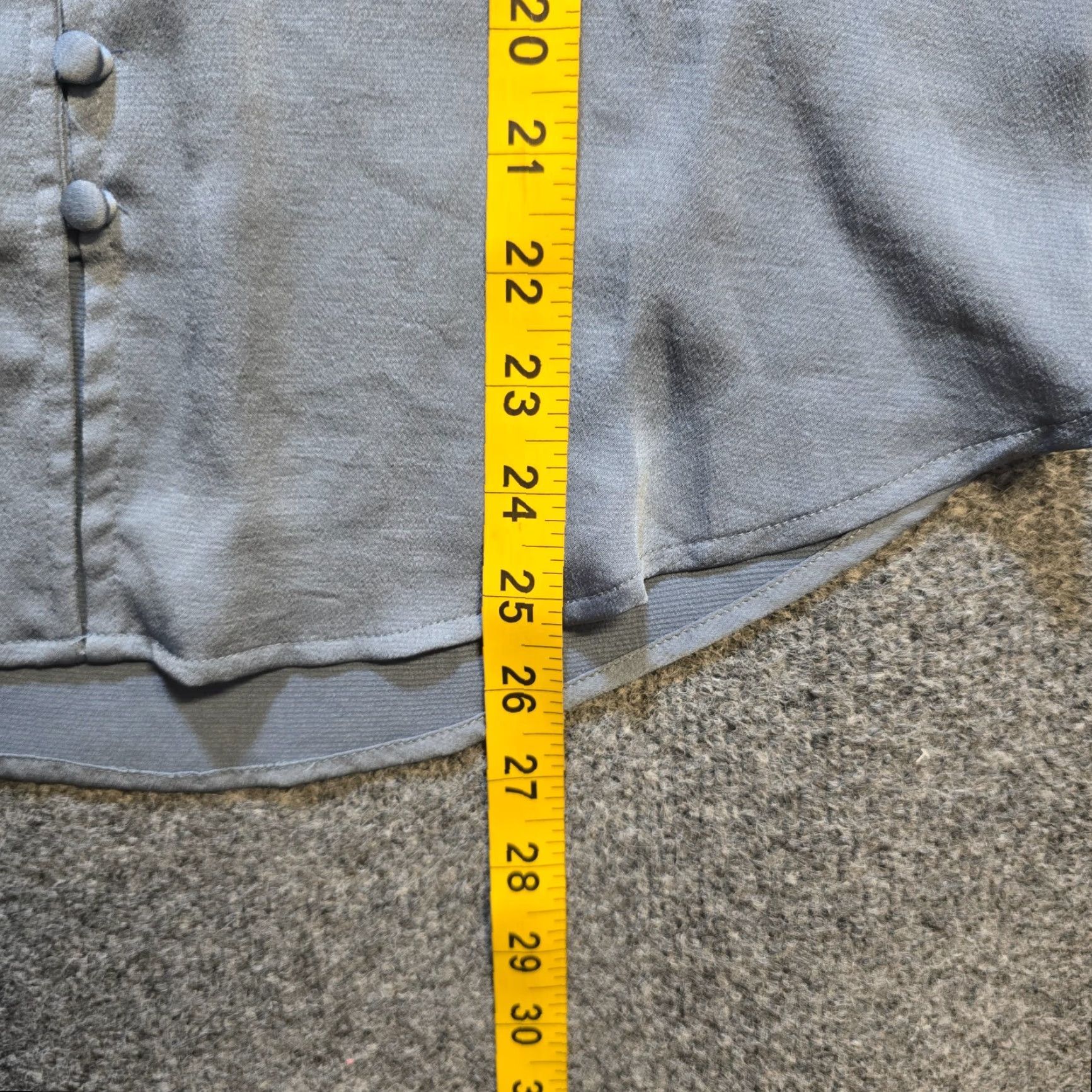 Express Express Shirt Womens Small Gray Portofino Slim Ruffle Long Sleeve Career Capsule Size S / US 4 / IT 40 - 7 Thumbnail