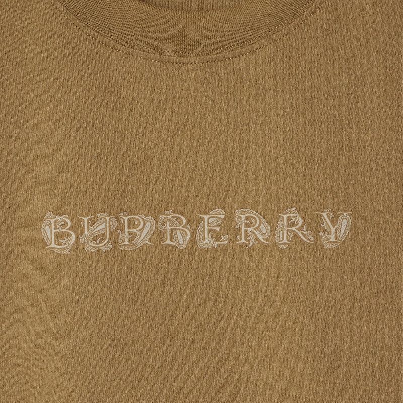 Burberry o1w1db10426 Paisley Logo Cotton T-Shirt in Brown Size XS / US 0-2 / IT 36-38 - 5 Thumbnail
