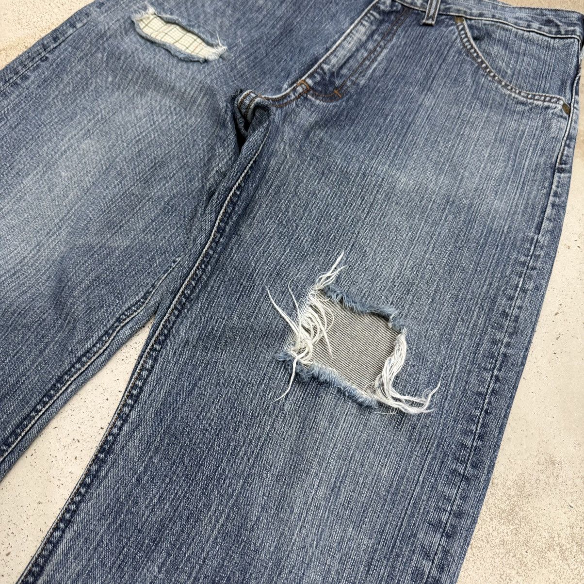 Lee Vintage Distressed Lee Denim Pants Size US 34 / EU 50 - 6 Thumbnail