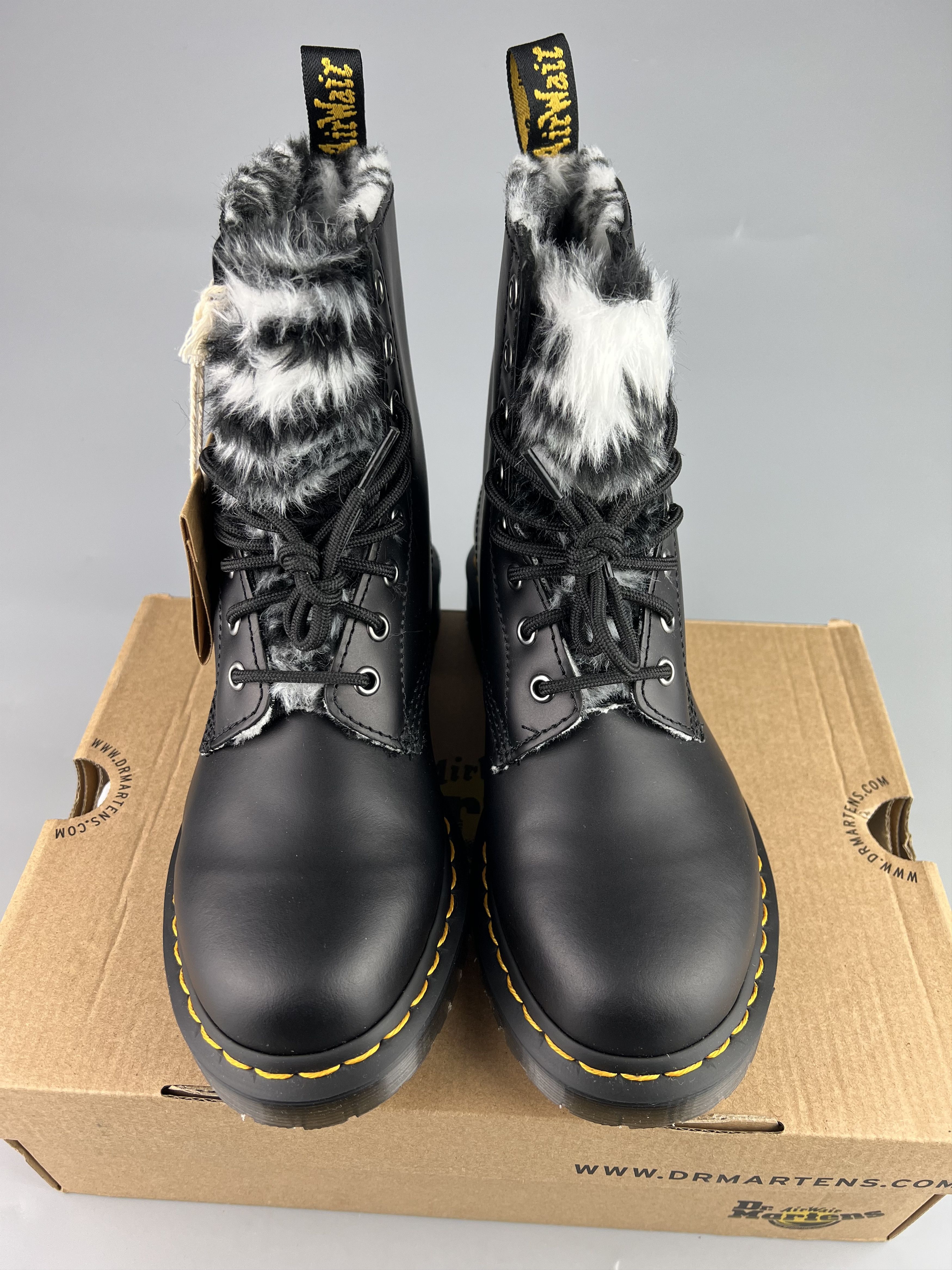 Dr. Martens Dr. Martens 1460 Serena Black Combat Boots Size 39 Size US 8 / IT 38 - 4 Thumbnail