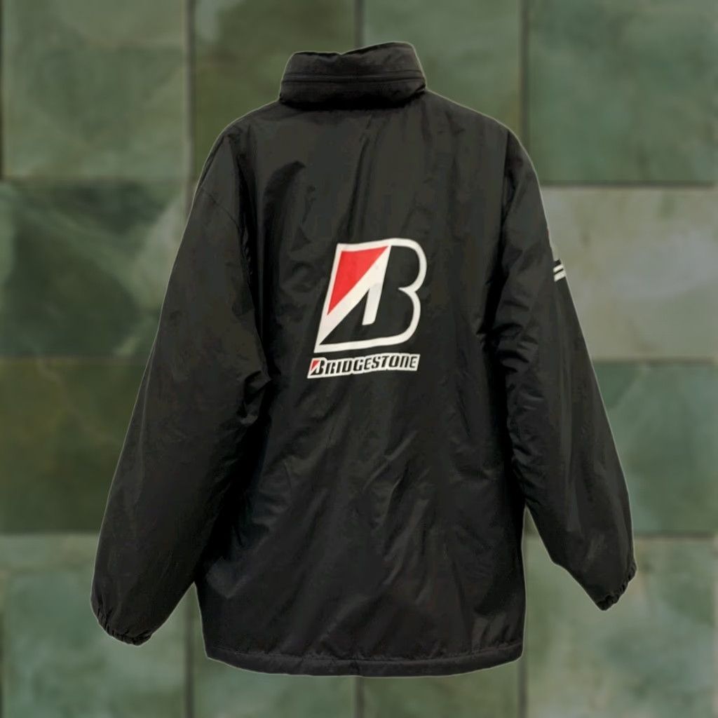 Vintage VINTAGE Bridgestone Racing Jacket Black Red Quilted Lined L Unisex Adults XS? No Size US L / EU 52-54 / 3 - 1 Thumbnail