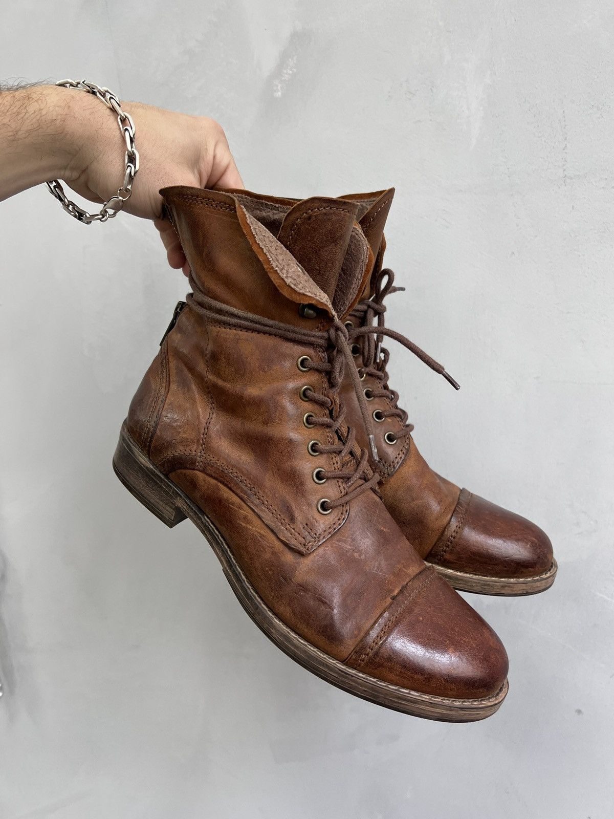 A.S.98 × Dan Post × Japanese Brand leather guidi style y2k platform boots avantgarde new rock Size US 7.5 / EU 40-41 - 1 Thumbnail