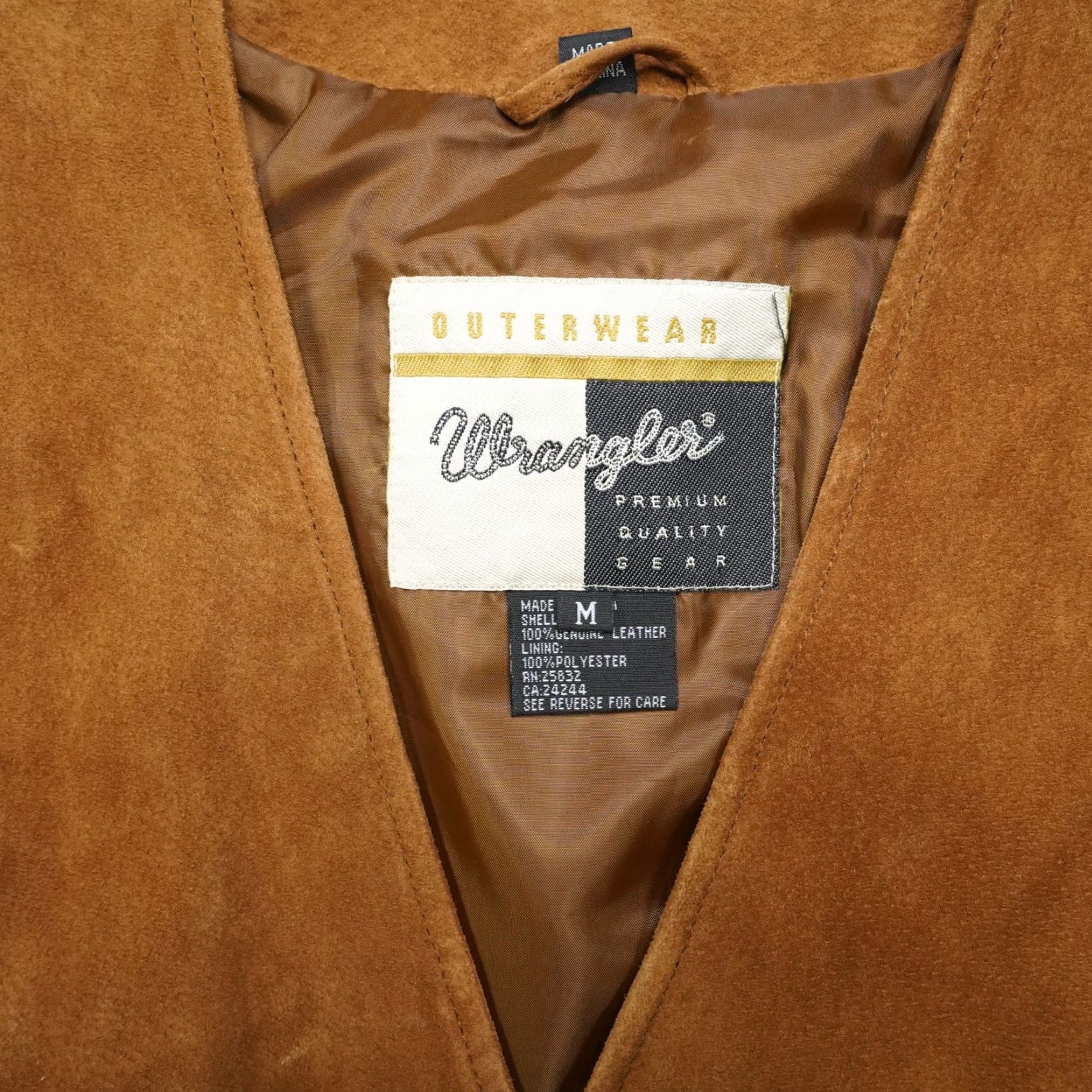 Wrangler VINTAGE Wrangler Leather Vest Mens M Brown Premium Snap Cowboy Western Workwear Size US M / EU 48-50 / 2 - 5 Thumbnail