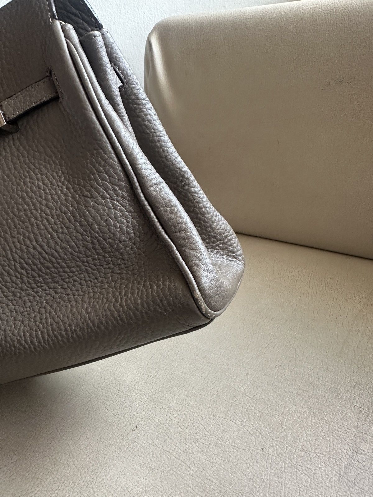 Japanese Brand Custom made Leather Etoupe Birkin Bag Size ONE SIZE - 7 Thumbnail