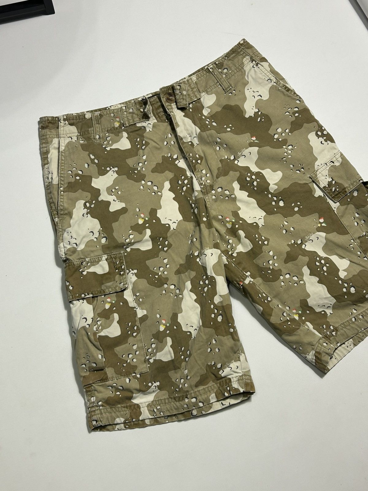 Stussy × Vintage Stussy Vintage Cargo Shorts Camo Mens Size 30 Size US 30 / EU 46 - 2 Thumbnail