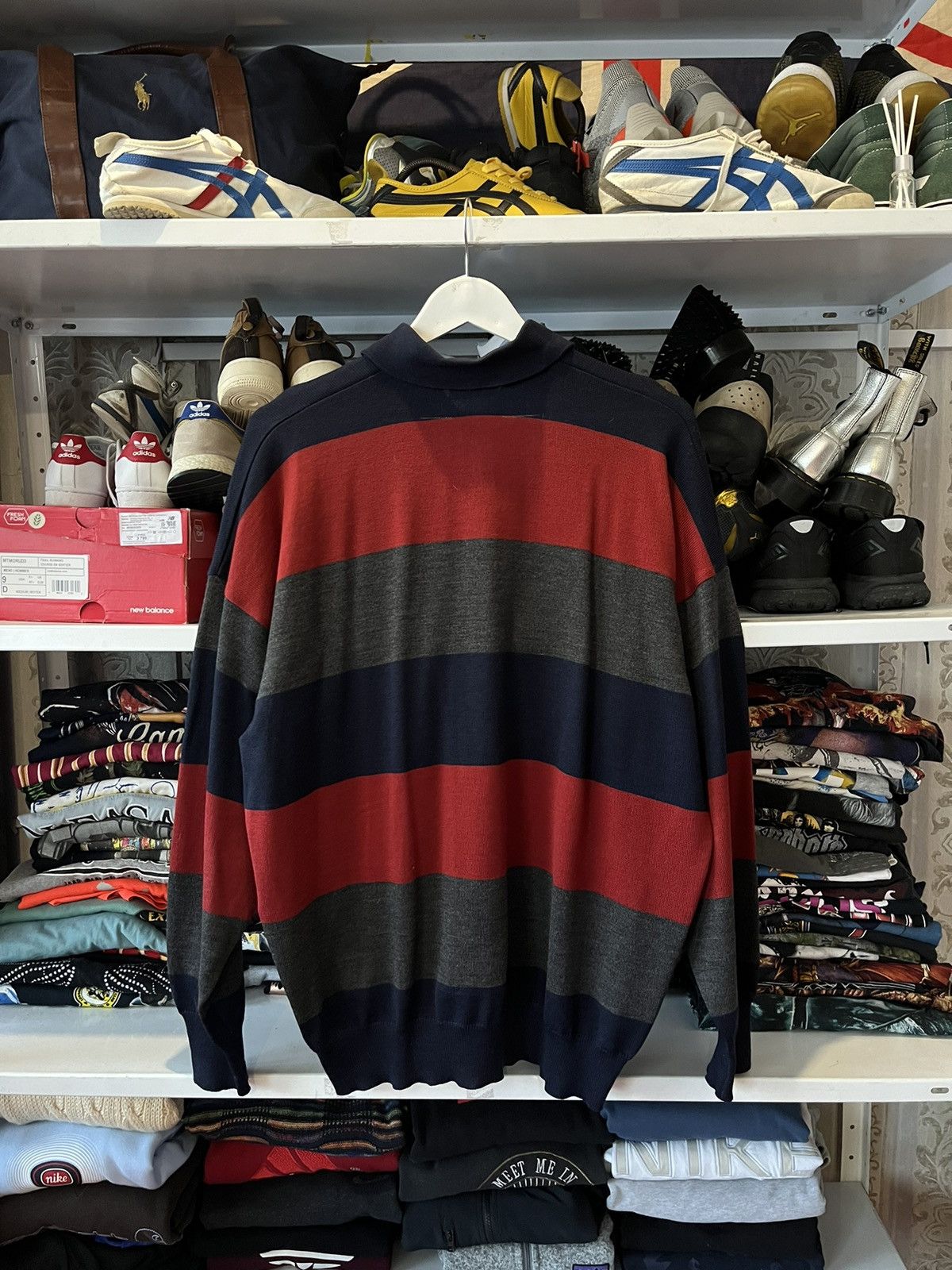 Lacoste Vintage Lacoste Polo Sweater Long sleeve Distressed Y2K Size US XL / EU 56 / 4 - 4 Thumbnail
