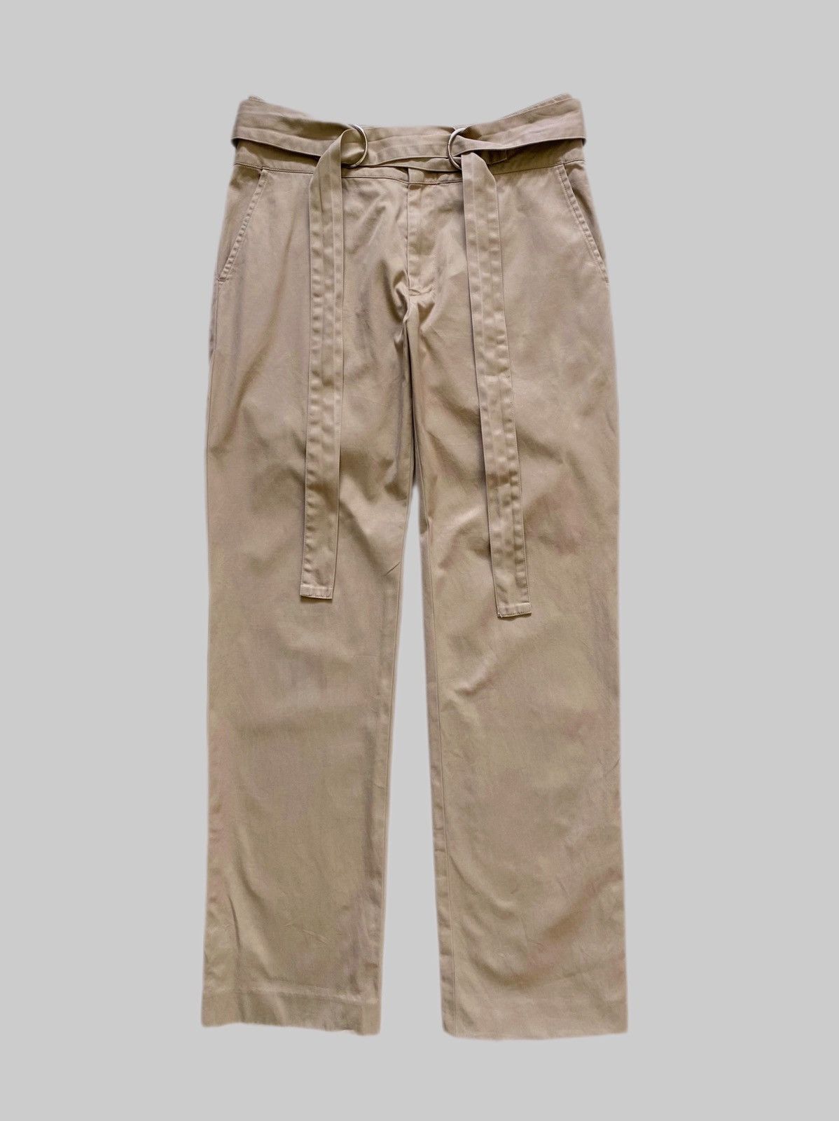 Nepenthes Nepenthes Khaki Tie-Waist Chino Trousers Size 32" / US 10 / IT 46 - 1 Thumbnail