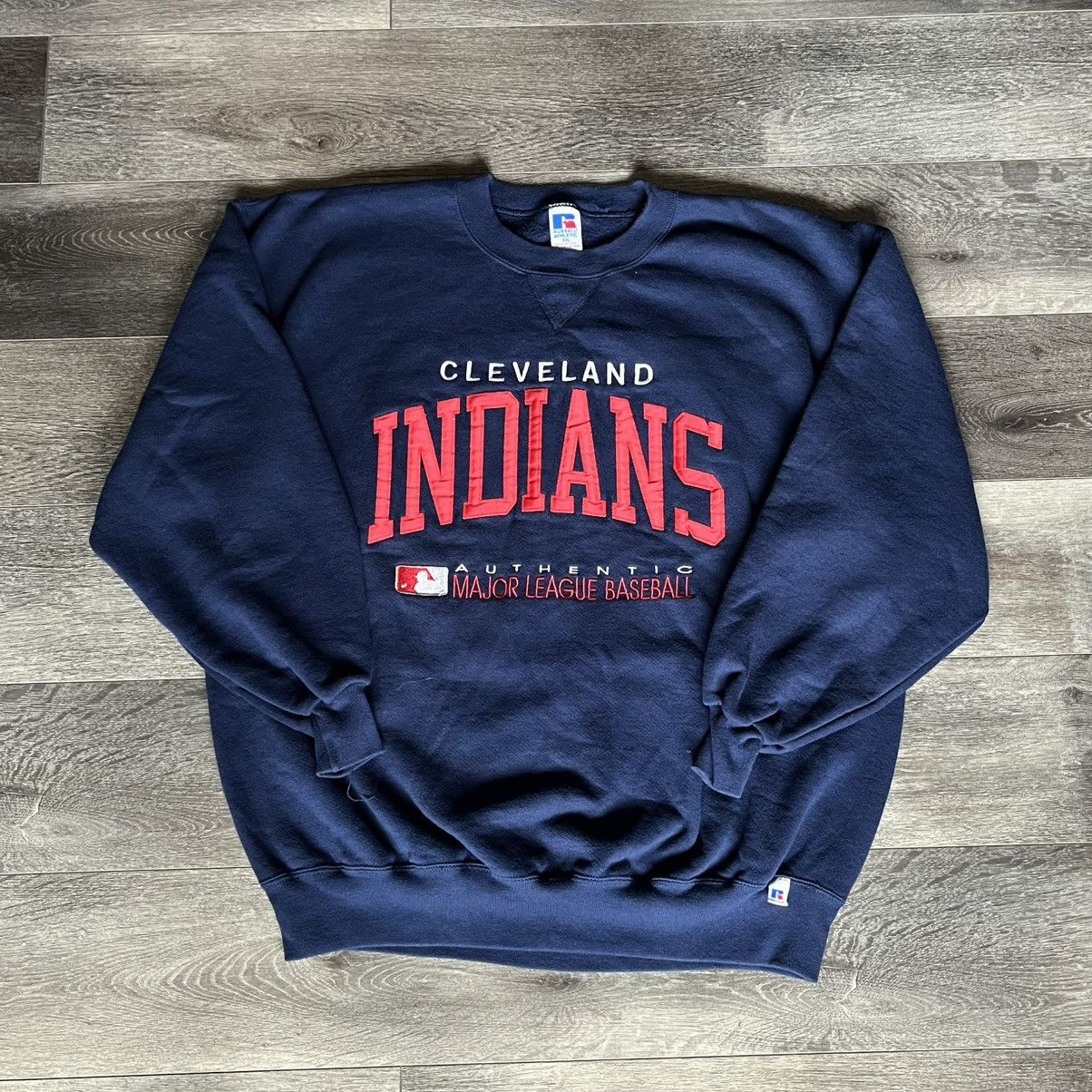 Russell Athletic Vintage 90s MLB Cleveland Indians Embroidered Logo Crewneck Size US XXL / EU 58 / 5 - 1 Thumbnail