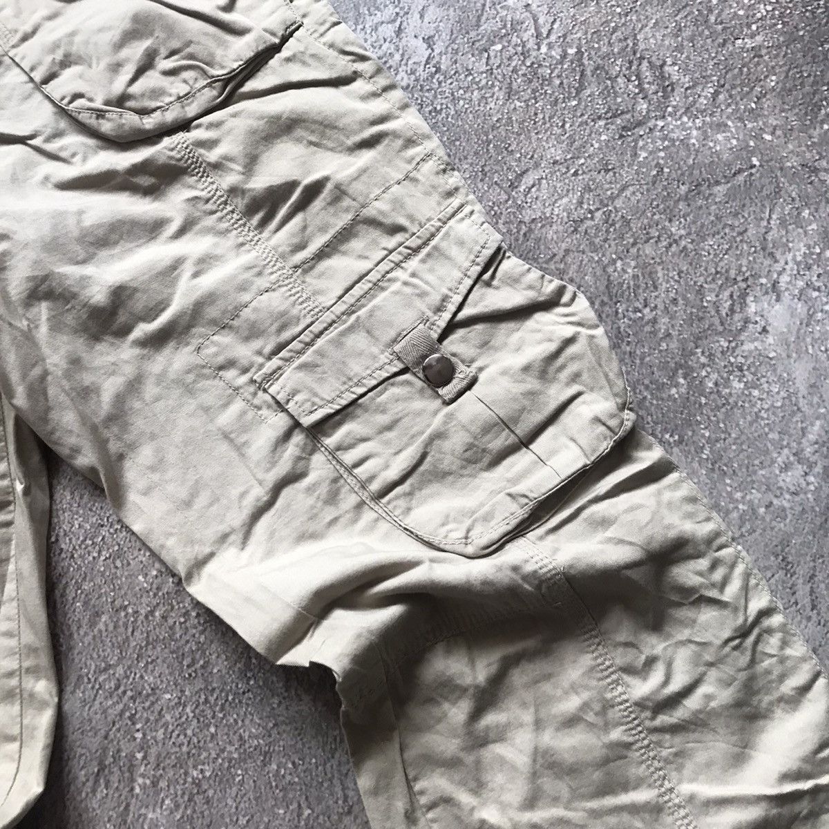 Vintage Vintage 90s Japanese Baggy Cargo Pants Thrashed Workwear 28 Size 28" / US 6 / IT 42 - 4 Thumbnail