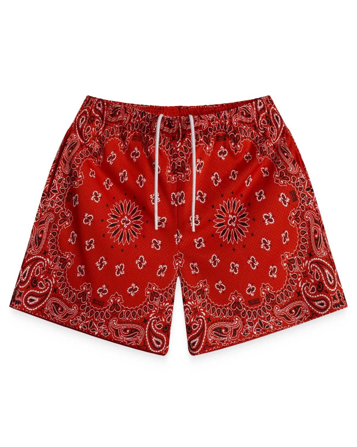 Bravest Studios Screen Printed Paisley Two Tone Shorts Red Size US 30 / EU 46 - 1 Thumbnail