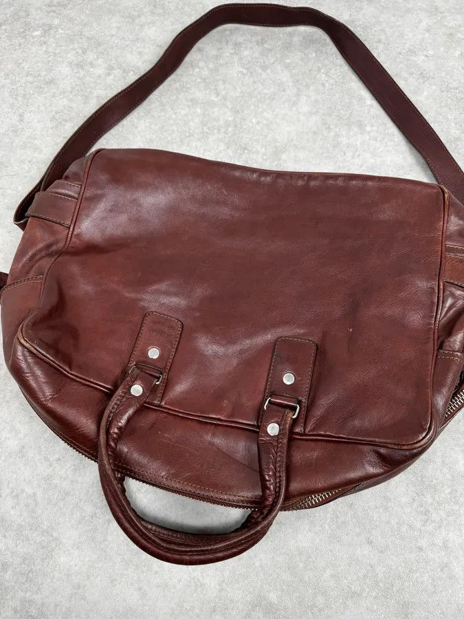 Maison Margiela 2012 Maison Margiela H&M Brown Upside Down Shoulder Leather Bag Size ONE SIZE - 5 Thumbnail