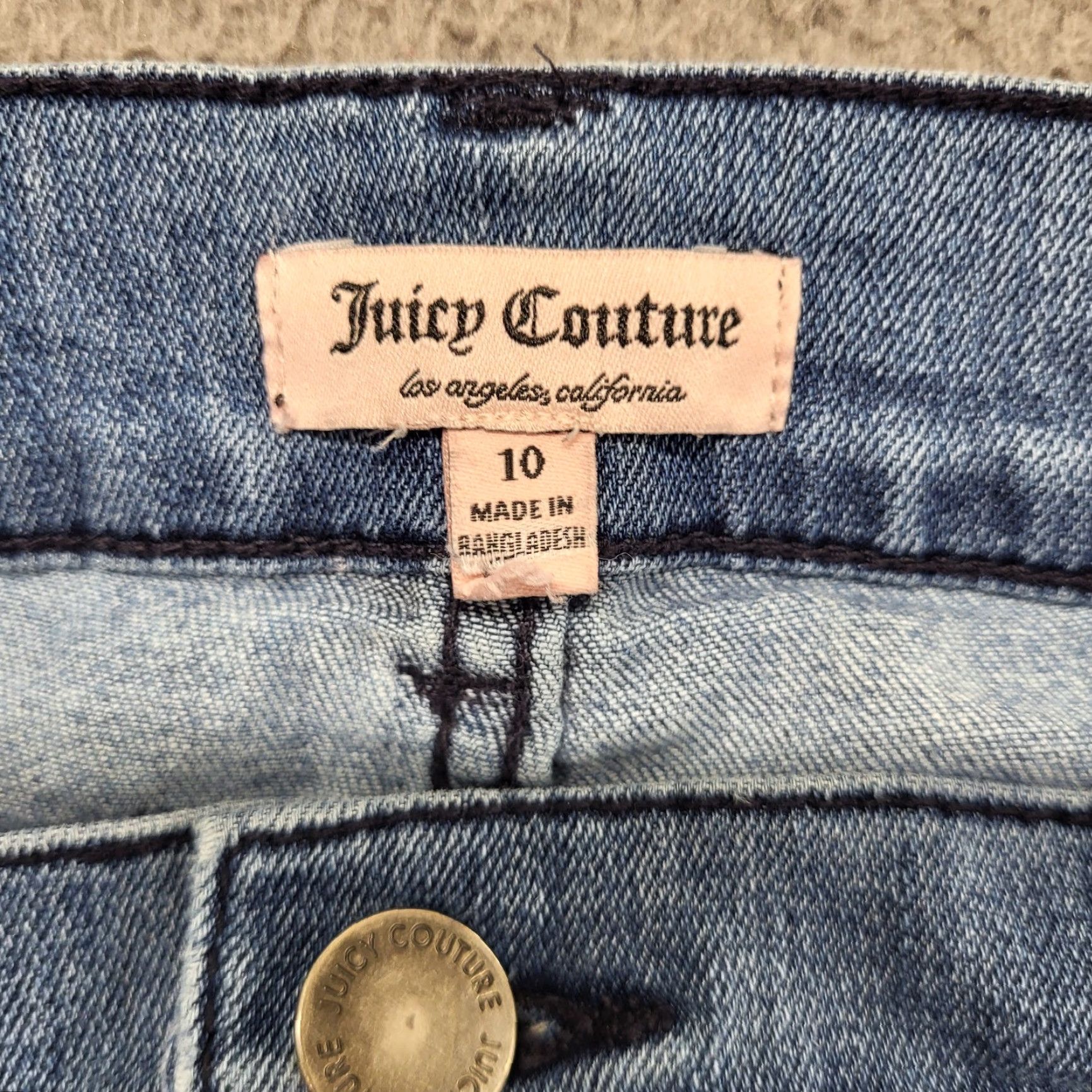 Juicy Couture Juicy Couture Jeans Women's 10 Straight Dark Wash Denim Blue Zip Fly Size 32" / US 10 / IT 46 - 2 Thumbnail
