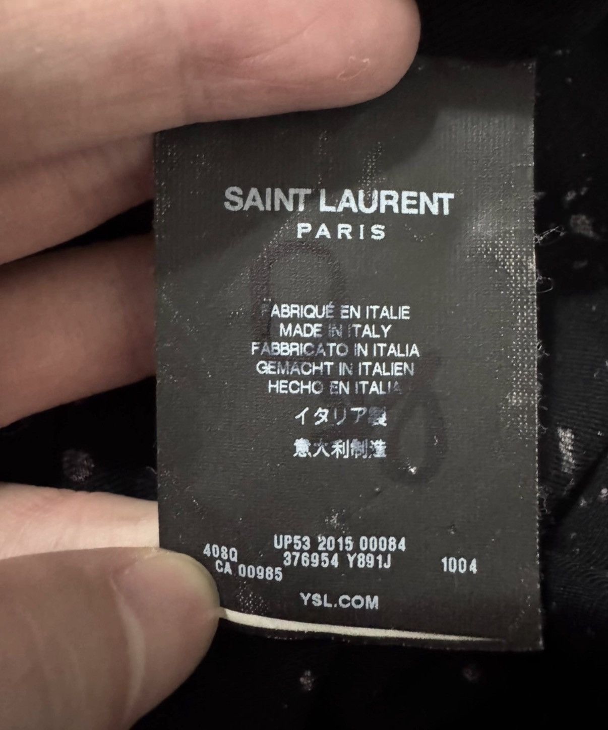 Saint Laurent Paris SLP 15FW Irregular Silk Starry Sky Splatter Print Shirt Size US L / EU 52-54 / 3 - 7 Thumbnail