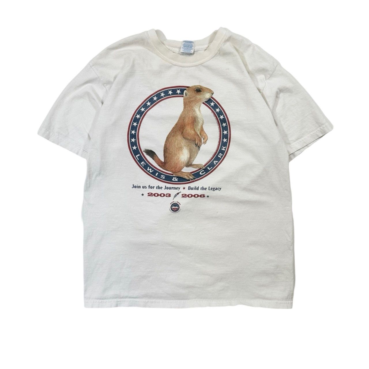 Vintage Vintage 2006 Lewis & Clark Graphic Promo T Shirt Size US L / EU 52-54 / 3 - 1 Thumbnail