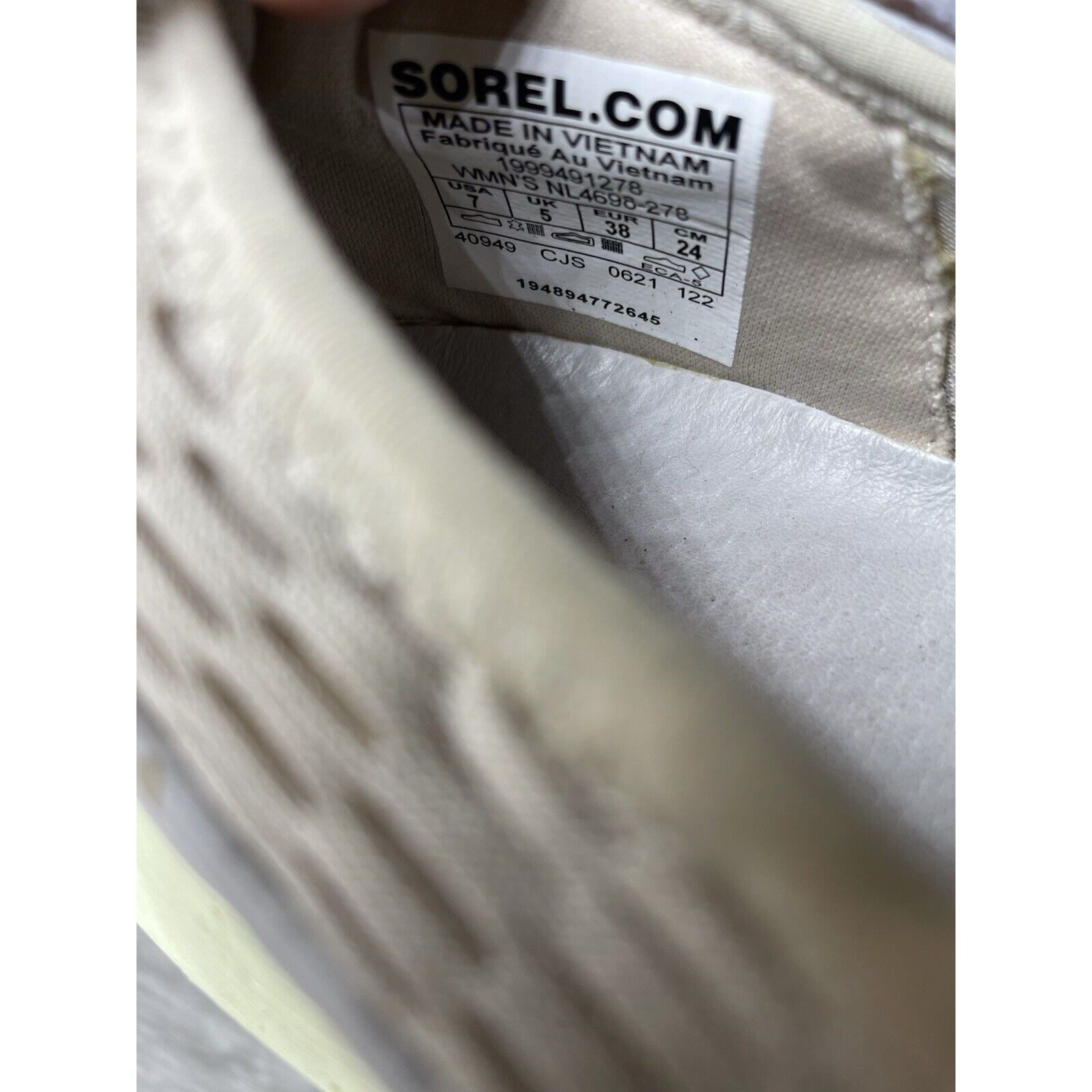 SOREL Sorel Kinetic Impact Strap Beige Mesh Synthetic Slip On Shoe Size US 7 / IT 37 - 9 Thumbnail