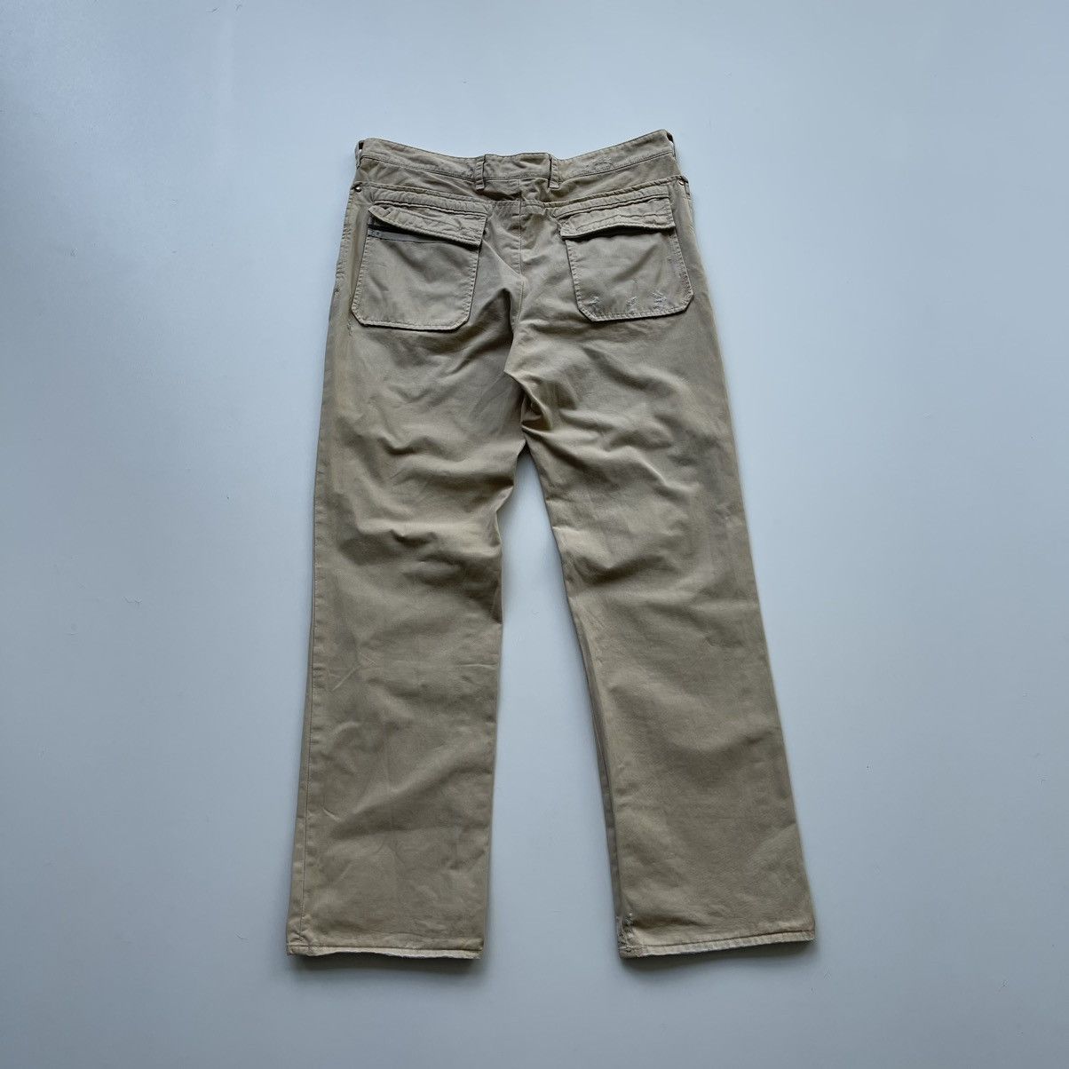 Prada Prada Vintage Pocket Archive Distressed Pants Beige Size US 34 / EU 50 - 3 Thumbnail