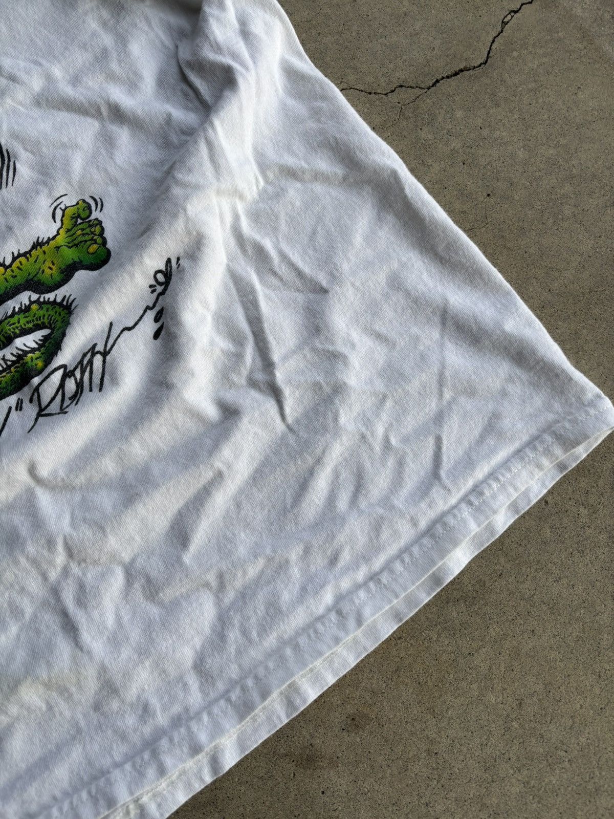 Vintage × West Coast Choppers Crazy Rat Fink Boxy Faded White Auto Choppers Grunge Tee Size US XL / EU 56 / 4 - 4 Thumbnail