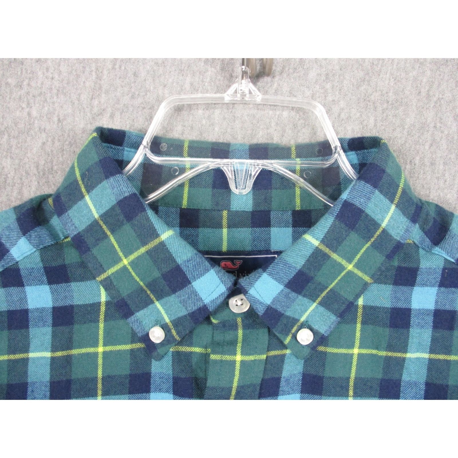 Vineyard Vines Vineyard Vines Classic Fit Whale Shirt Mens M Blue Green Plaid Flannel NWT Size US M / EU 48-50 / 2 - 4 Thumbnail