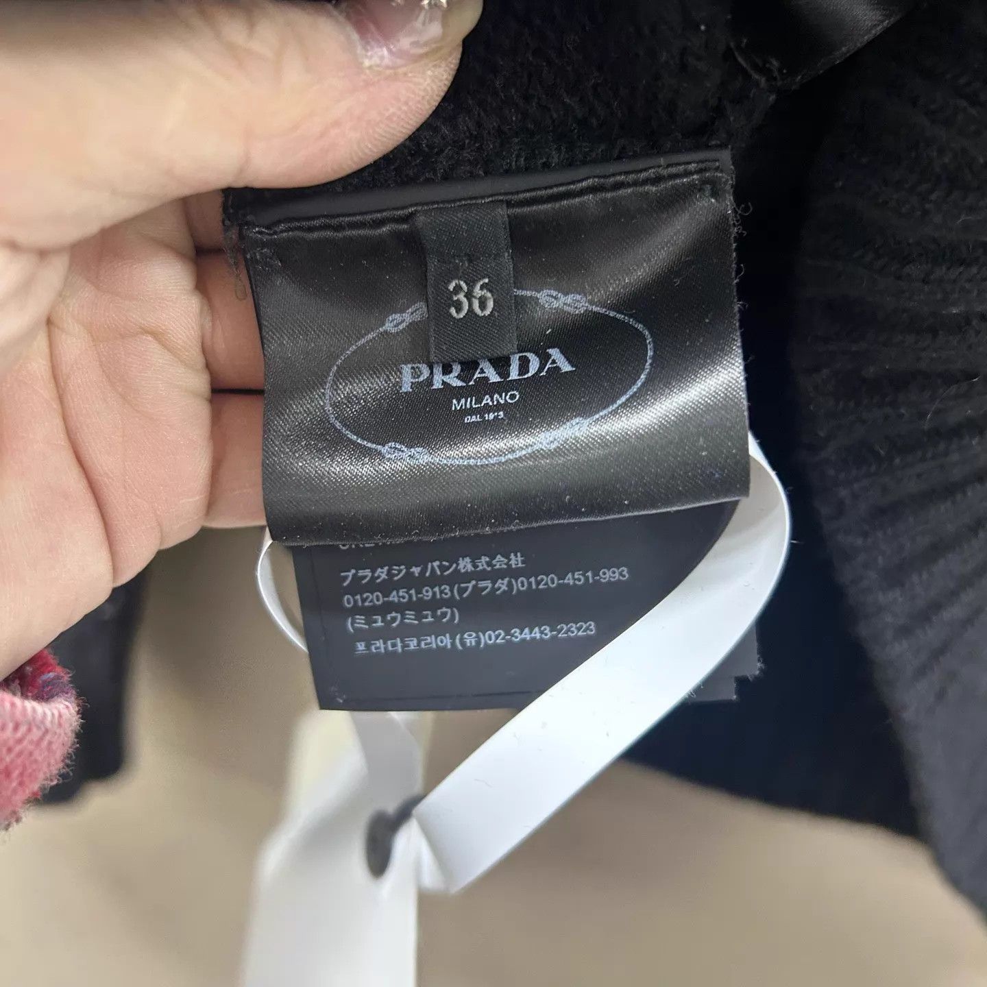 Prada Prada 99 New Black Back Triangle Logo Crewneck Sweater 36 Size XS / US 0-2 / IT 36-38 - 4 Thumbnail