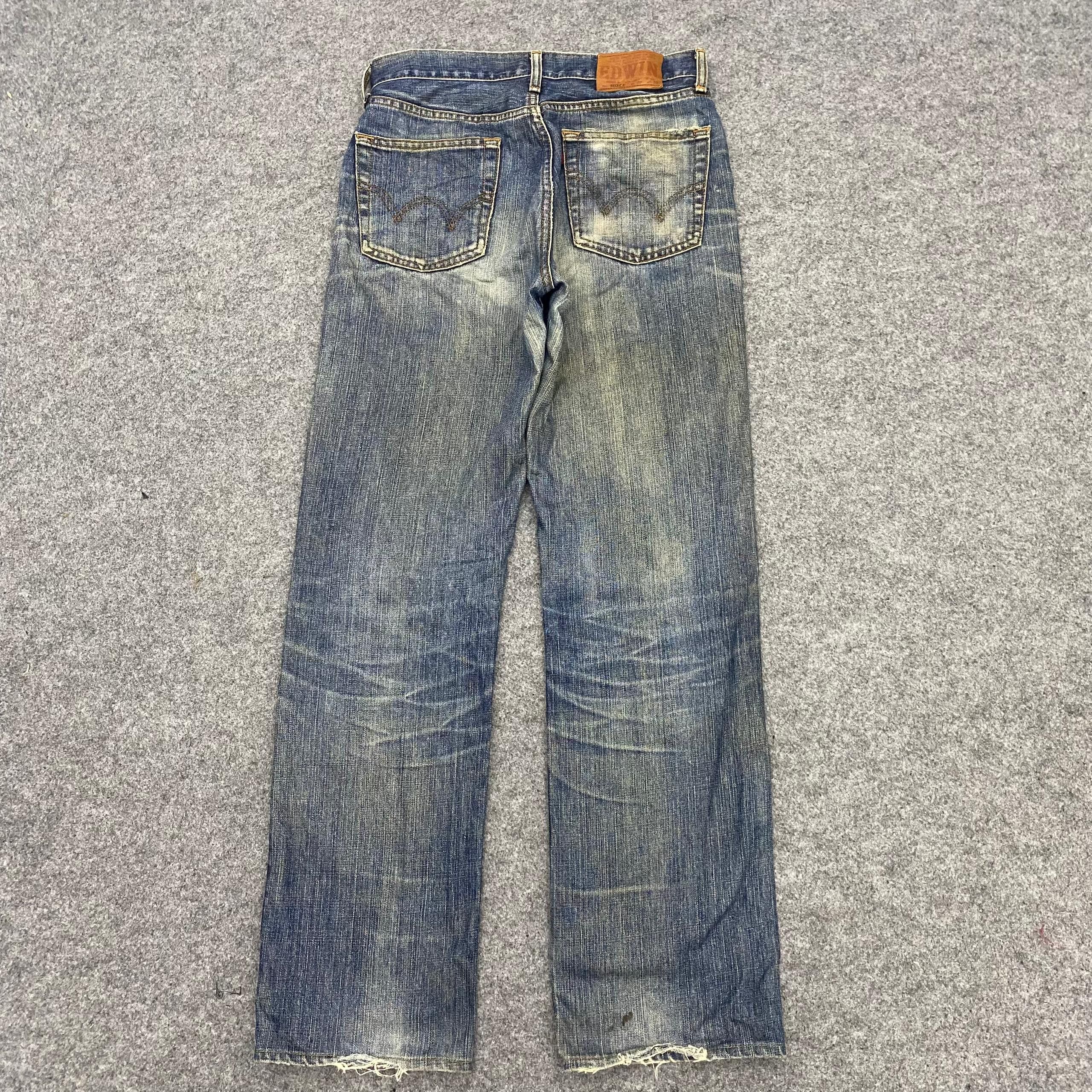 If Six Was Nine 💥Best Offer💥Vintage Edwin 503 Regular Distressed Denim Size US 29 - 3 Thumbnail