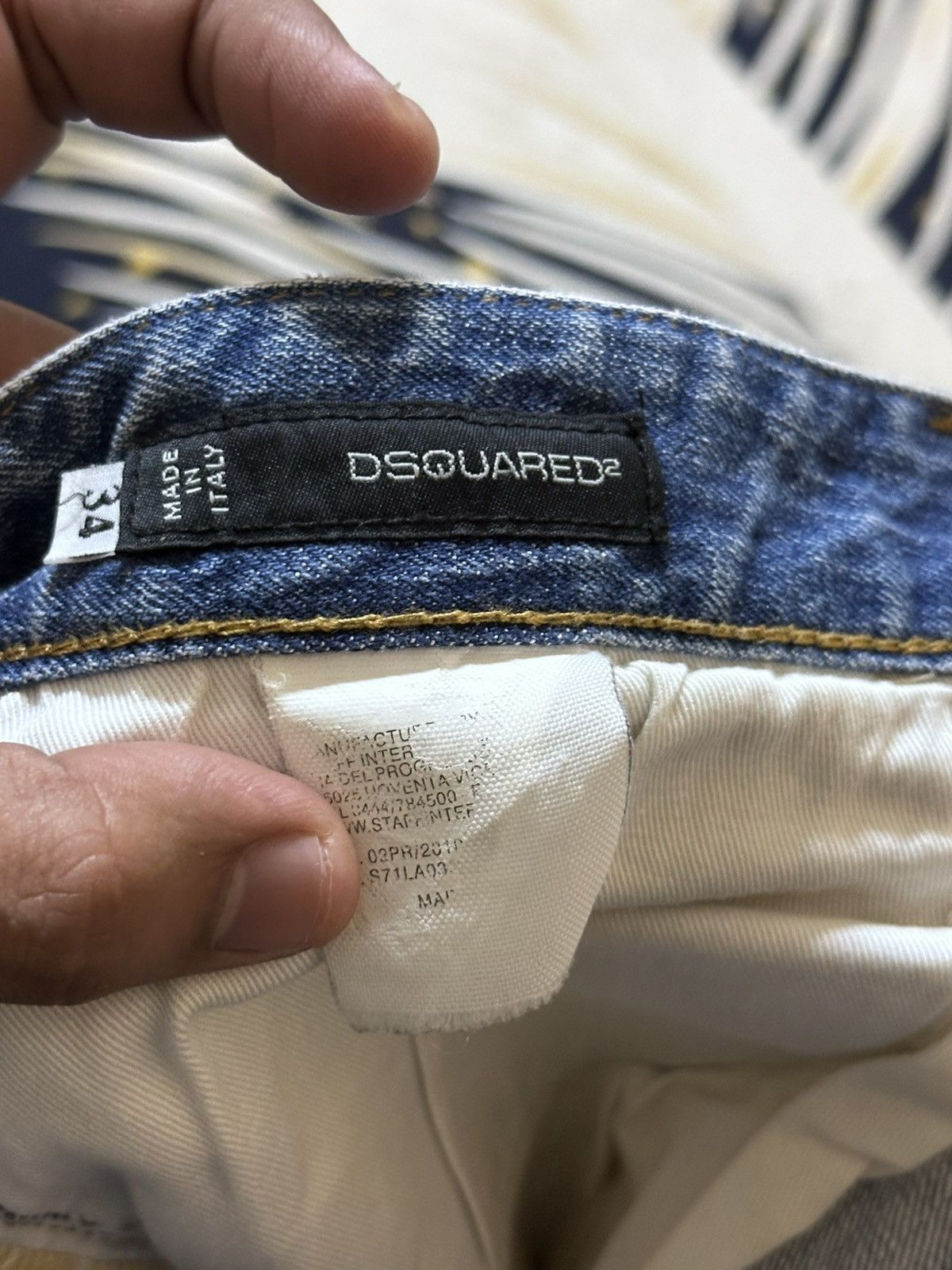 Dsquared2 Vintage Dsquared2 Mudwash Slim Fit Distressed Denim Size US 35 - 9 Thumbnail
