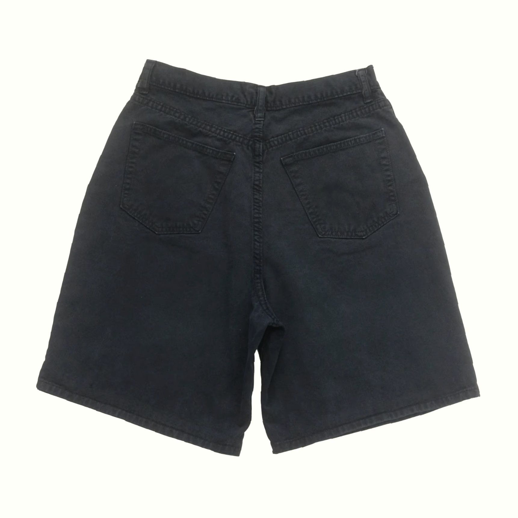 Gap GAP VTG Y2K RETRO FADED BLACK DENIM WIDE BAGGY JEAN 8" SHORTS WMNS SZ 12 Size 34" / US 12 / IT 48 - 3 Thumbnail