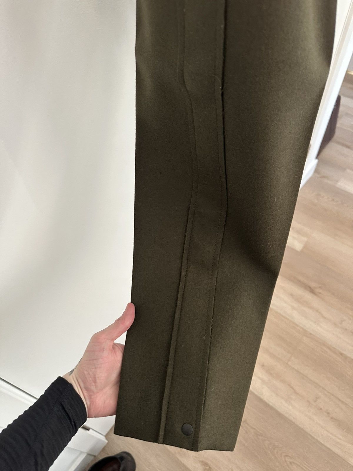 Sacai Sacai Cropped Wool Melton Trousers Size US 30 / EU 46 - 4 Thumbnail