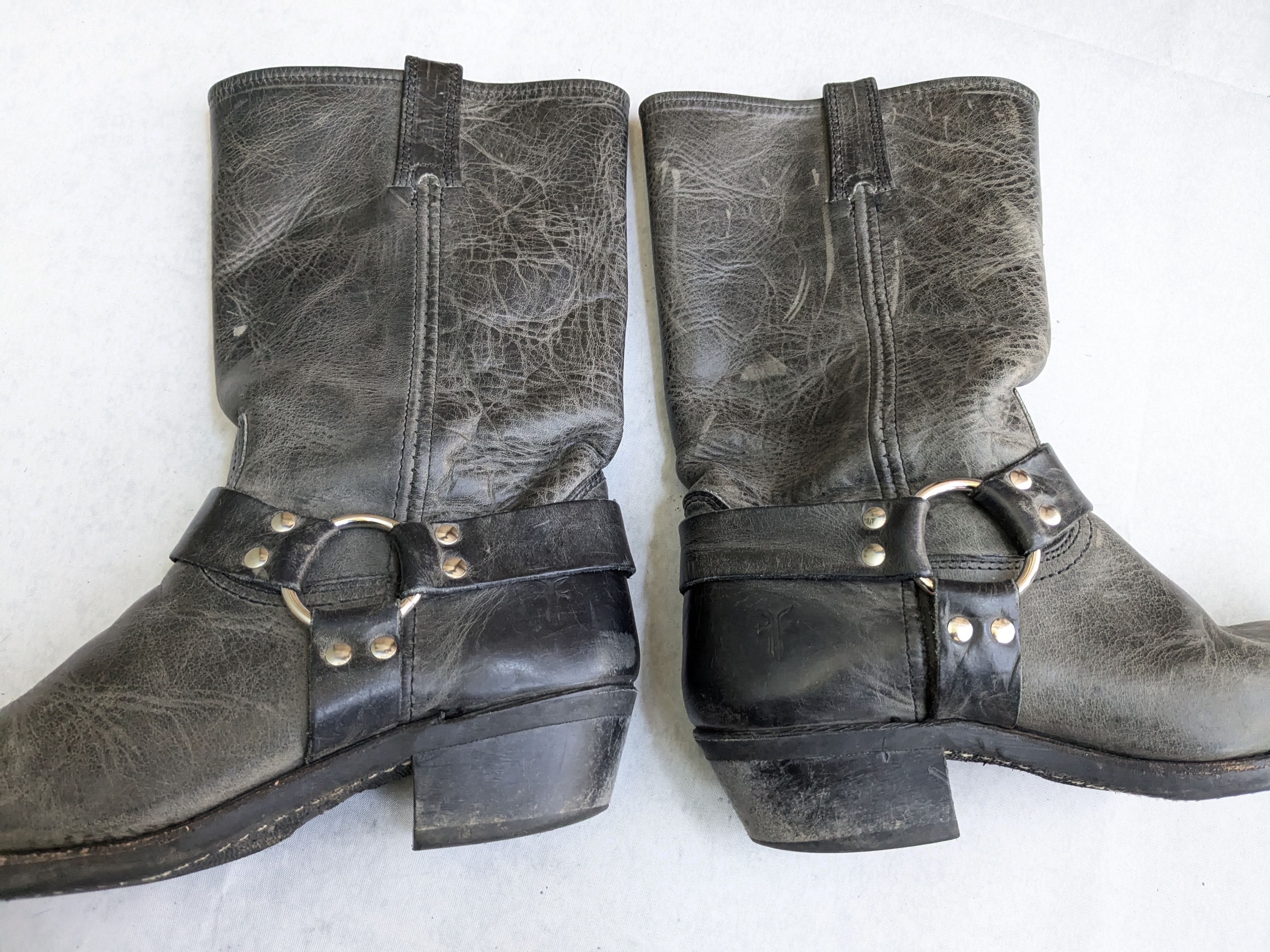 Frye Frye Harness Boots Black 8 Leather Buckle Size US 8 / EU 41 - 10 Thumbnail
