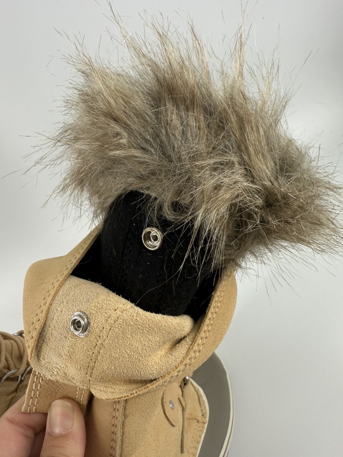 SOREL Sorel Joan of Arctic Boots Suede Faux Fur Waterproof Taupe Size US 7.5 / IT 37.5 - 9 Thumbnail
