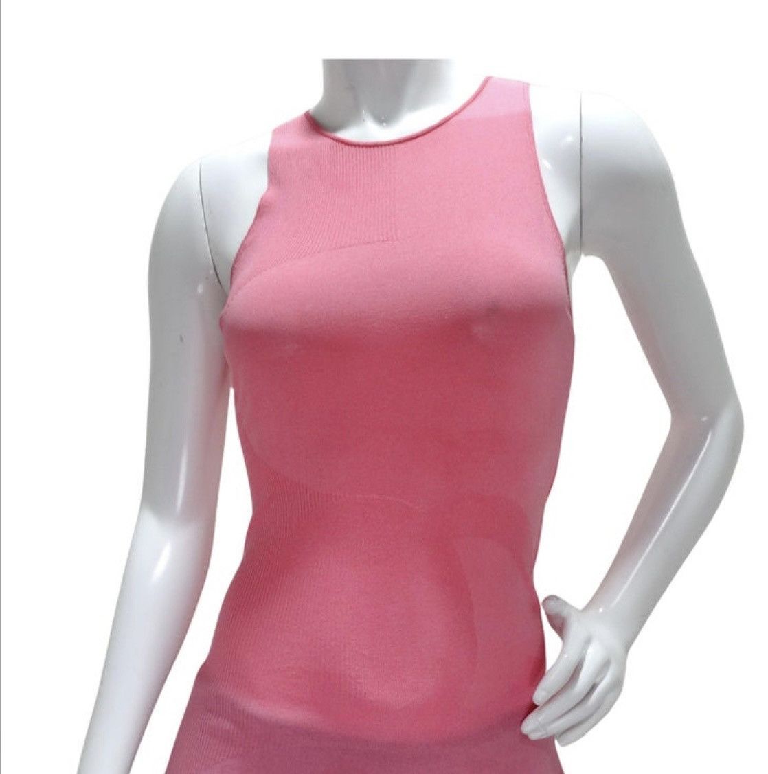 Chanel CC Pink Knit Top Size 38. Rare Tank