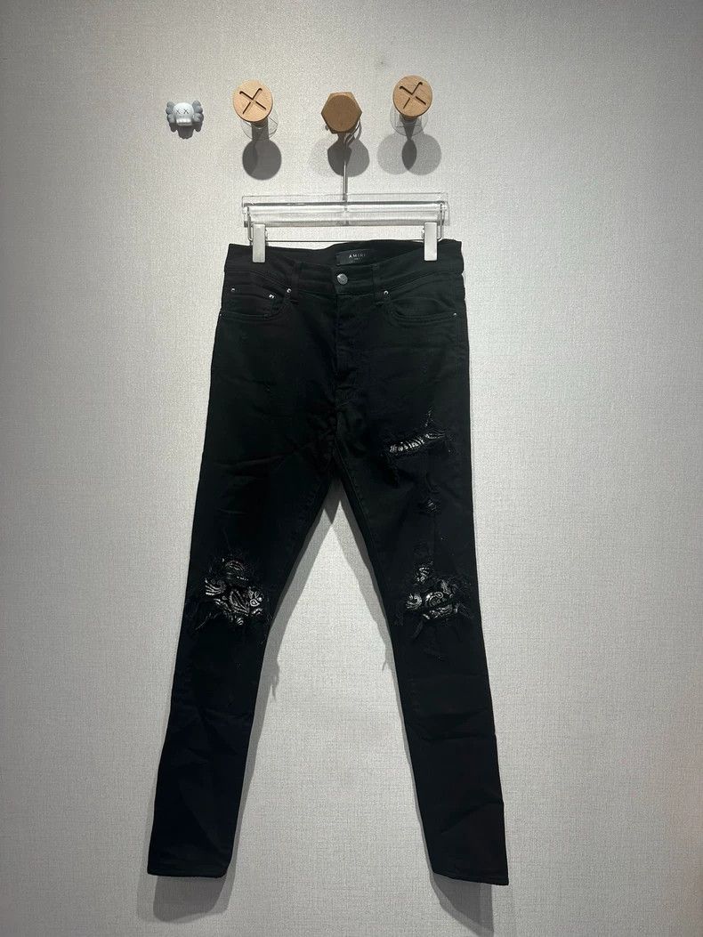 Amiri Amiri camo black jeans Size US 31 - 1 Thumbnail