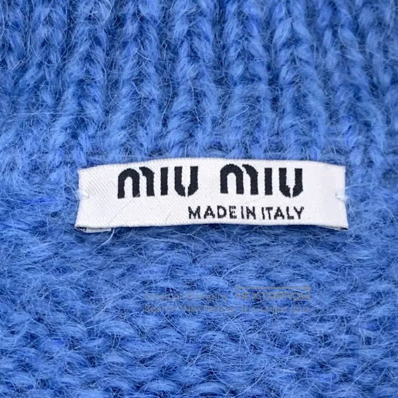 Miu Miu Miu Miu 36 Blue plaid knit cardigan coat Size S / US 4 / IT 40 - 6 Thumbnail