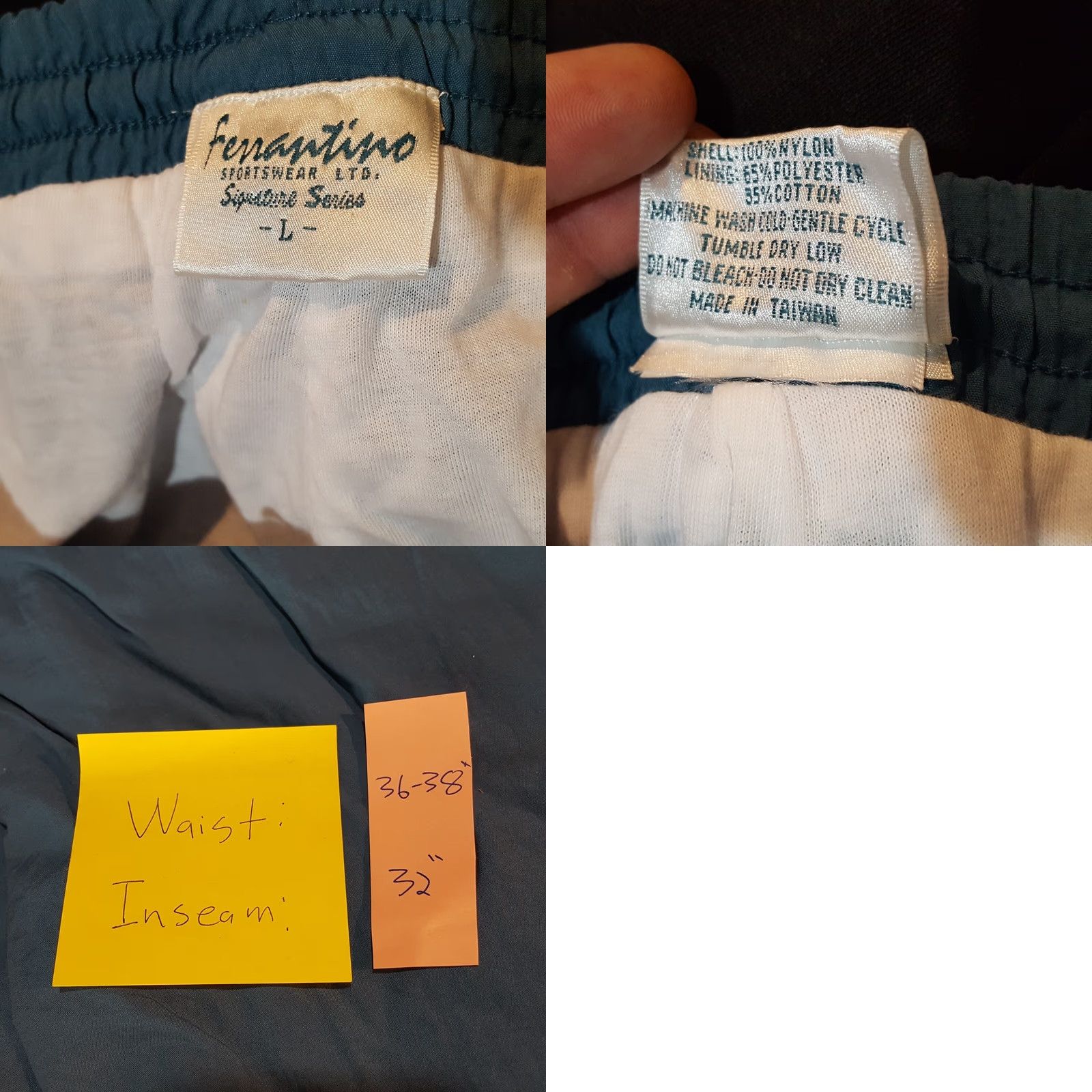 Vintage VINTAGE Ferrantino Windbreaker Pants Size US 33 - 8 Thumbnail