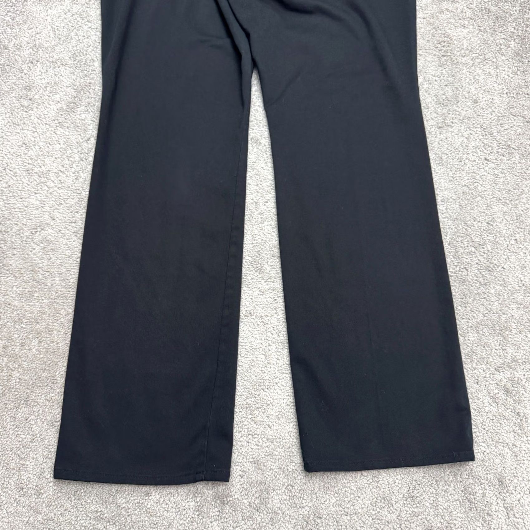Lee Lee Regular Fit Straight Leg Pants Womens 14 Tall Black Mid Rise Cotton Polyester Spandex Chino/Twill Size 36" / US 14 / IT 50 - 5 Thumbnail