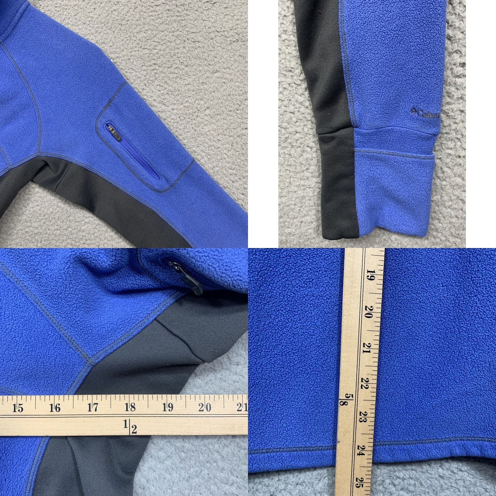 Vintage Columbia Fleece 1/2 Zip Pullover Sweatshirt Lightweight Women’s M Blue & Black Size M / US 6-8 / IT 42-44 - 8 Thumbnail