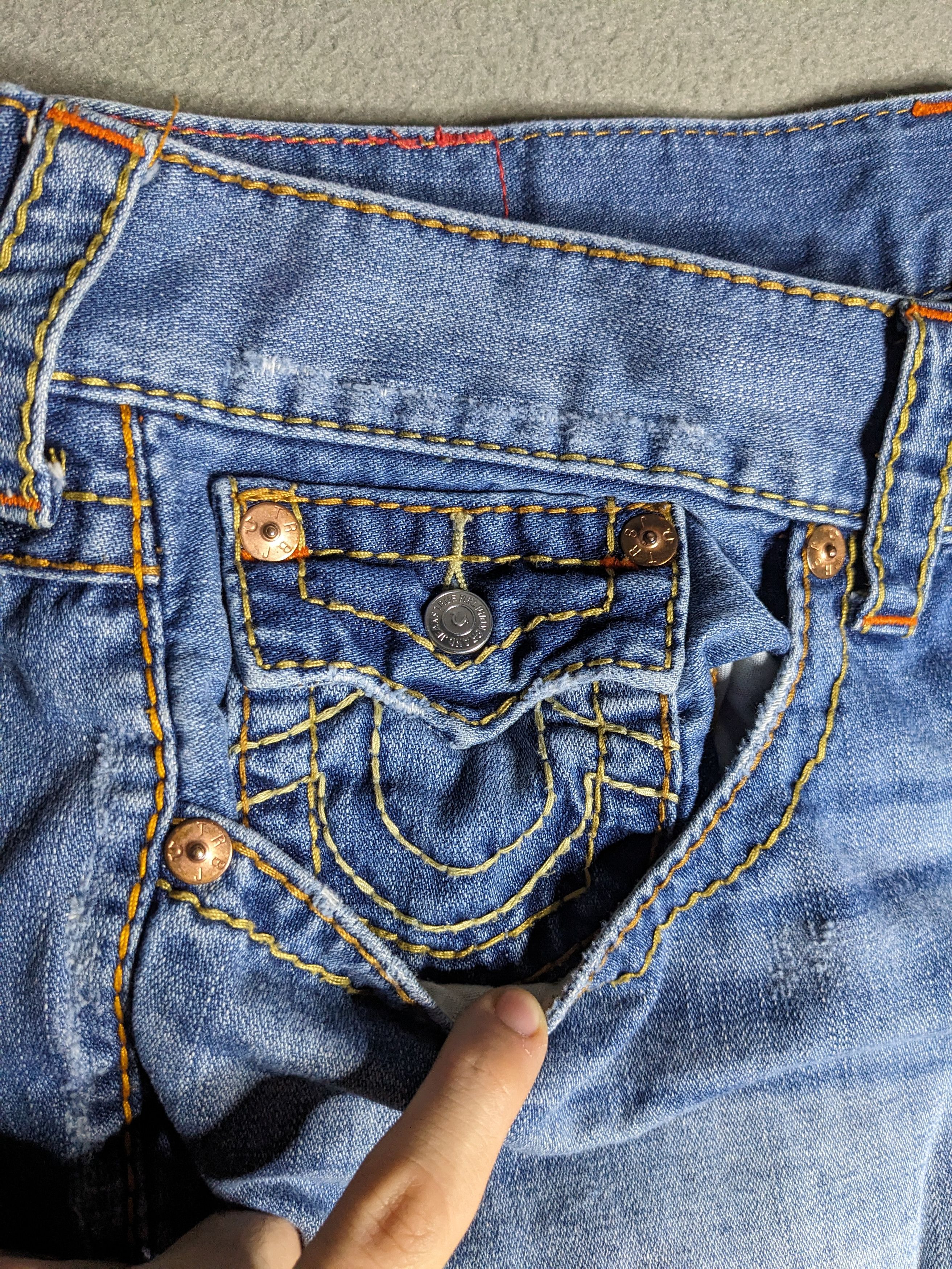 True Religion True Religion Jeans 38x27 Straight Leg Flap Pocket Big T Size US 38 / EU 54 - 7 Thumbnail