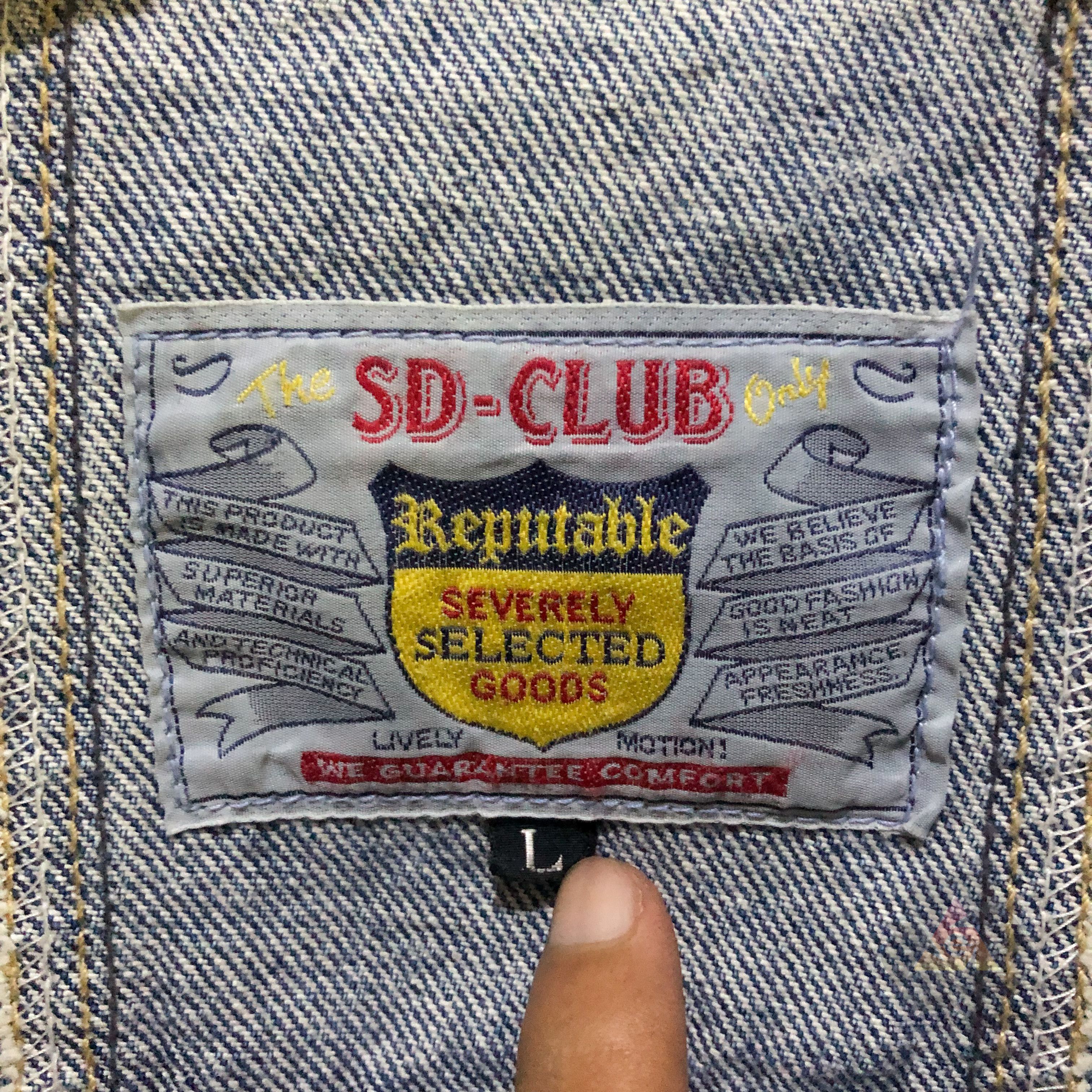 Vintage Vintage 90s SD CLUB Severely Selected Goods Denim Jacket Size US L / EU 52-54 / 3 - 9 Thumbnail